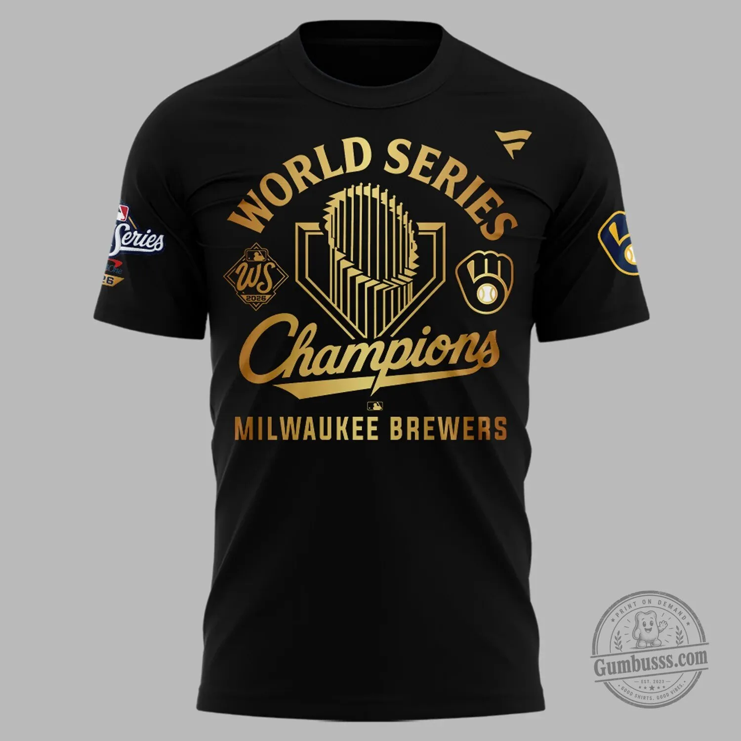 2026 World Series Champions Milwaukee Brewers Black Baseball Tee 4 2026 World Series Champions Milwaukee Brewers Black Baseball Tee