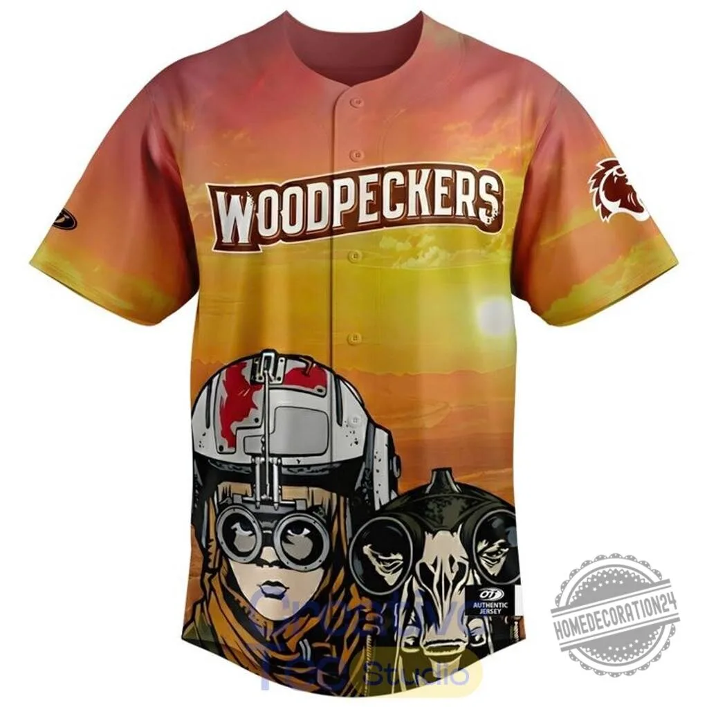Fayetteville Woodpeckers Star Wars Night Baseball Jersey Custom Number 4 Fayetteville Woodpeckers Star Wars Night Baseball Jersey Custom Number