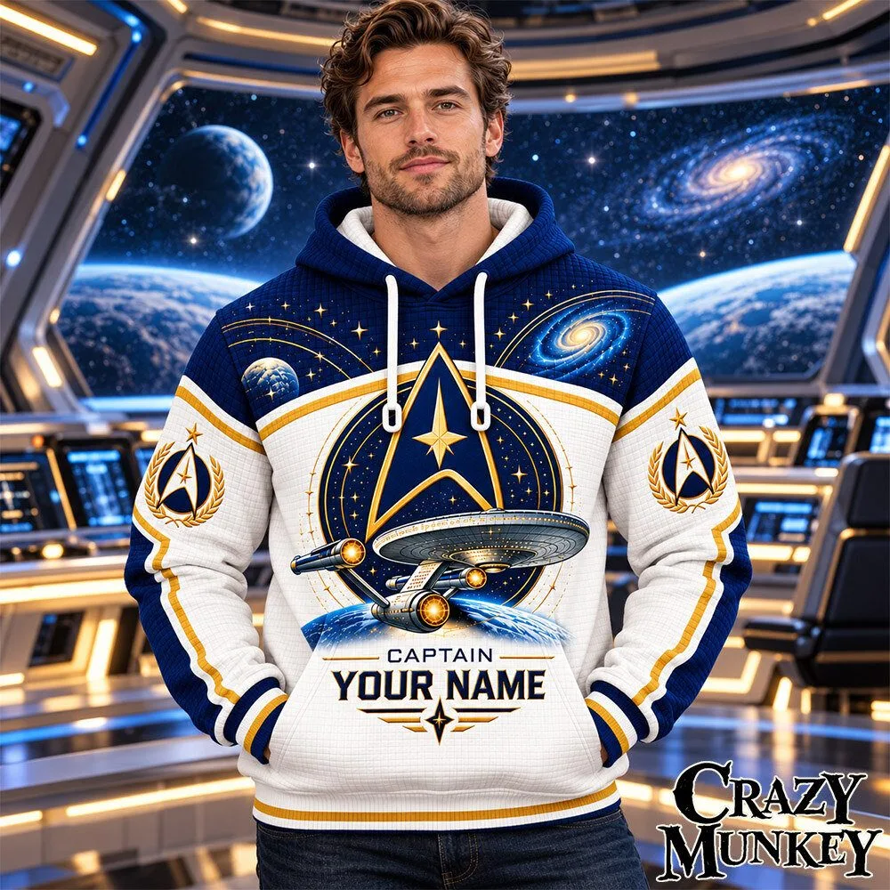 Star Trek Starfleet Captain Personalized Waffle Hoodie | Apparel