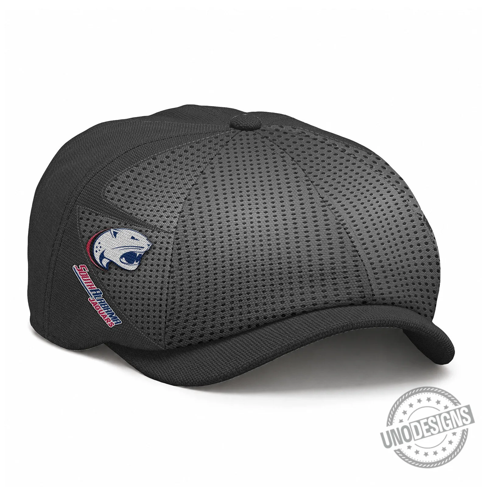 South Alabama Jaguars NCAA Bakerboy Cap, Perforated Mesh Newsboy Hat