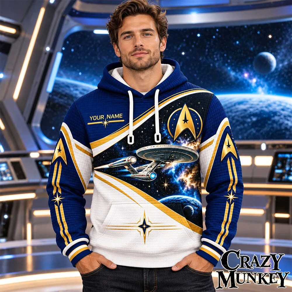 Star Trek Starfleet Enterprise Custom Name Waffle Hoodie | Apparel