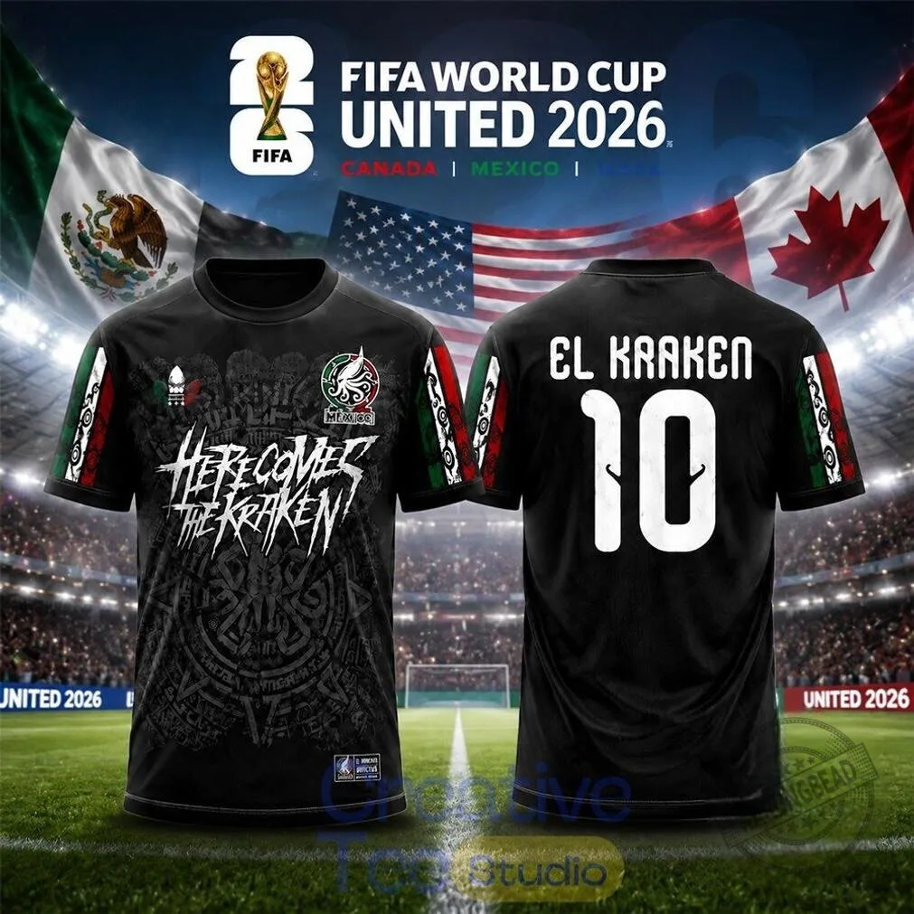 Mexico National Football Team El Kraken 10 FIFA World Cup United 2026 Soccer Jersey 2 Mexico National Football Team El Kraken 10 FIFA World Cup United 2026 Soccer Jersey