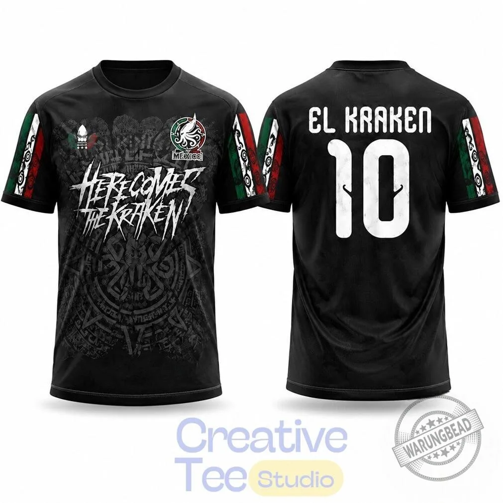Mexico National Football Team El Kraken 10 FIFA World Cup United 2026 Soccer Jersey 3 Mexico National Football Team El Kraken 10 FIFA World Cup United 2026 Soccer Jersey