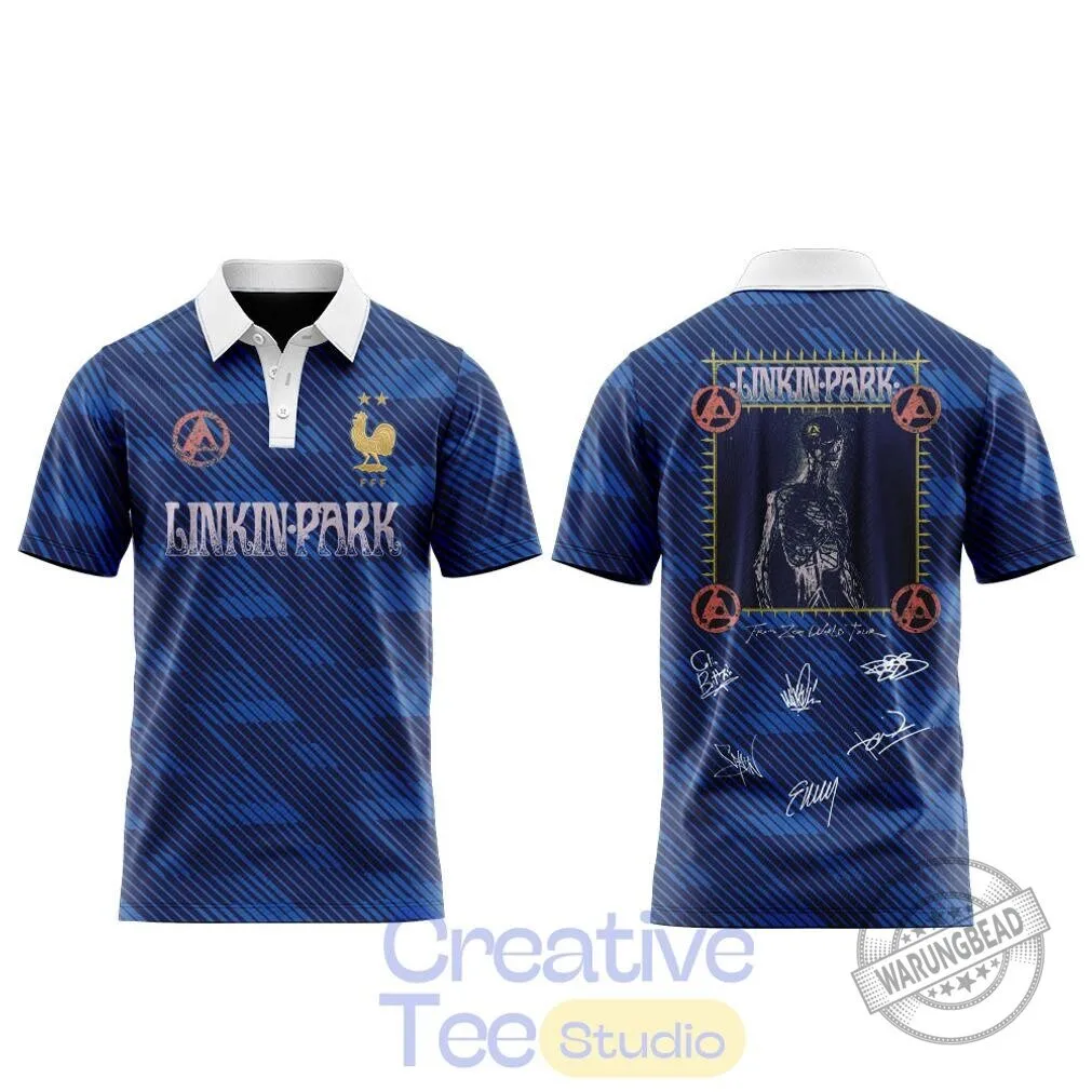 Linkin Park From Zero World Tour 2026 France Rugby Polo Shirt 7 Linkin Park From Zero World Tour 2026 France Rugby Polo Shirt