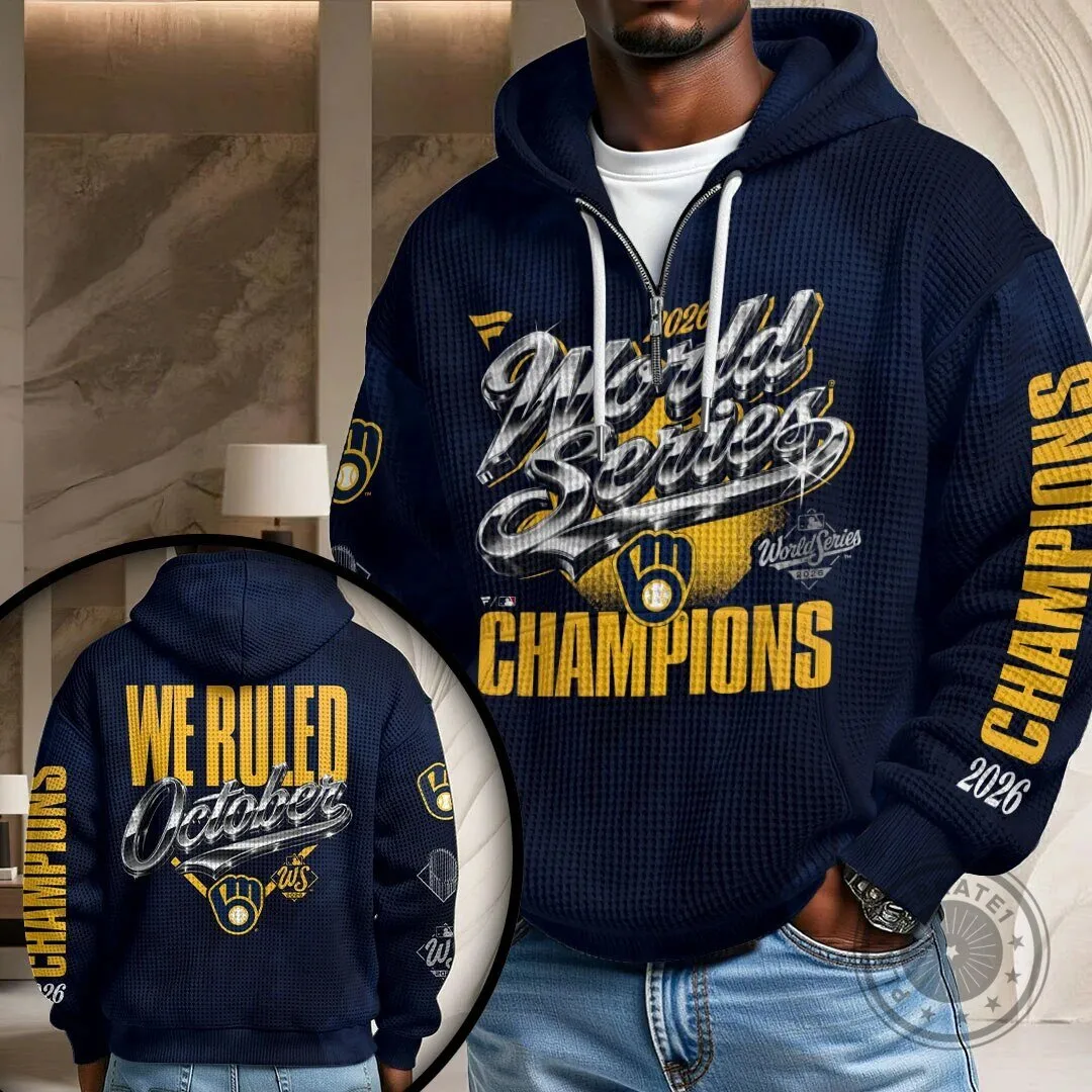 Lucky Red Horseshoe Pattern Phone Case for iPhone and Samsung Galaxy 3 Hoodie for Baseball Fans Celebrating the Milwaukee Brewers 2026 World Series Championship