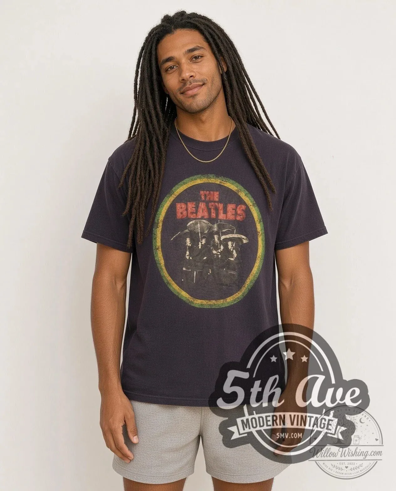 The Beatles Circle Logo Band Photo Vintage Style Music Fan T-Shirt 9 The Beatles Circle Logo Band Photo Vintage Style Music Fan T-Shirt