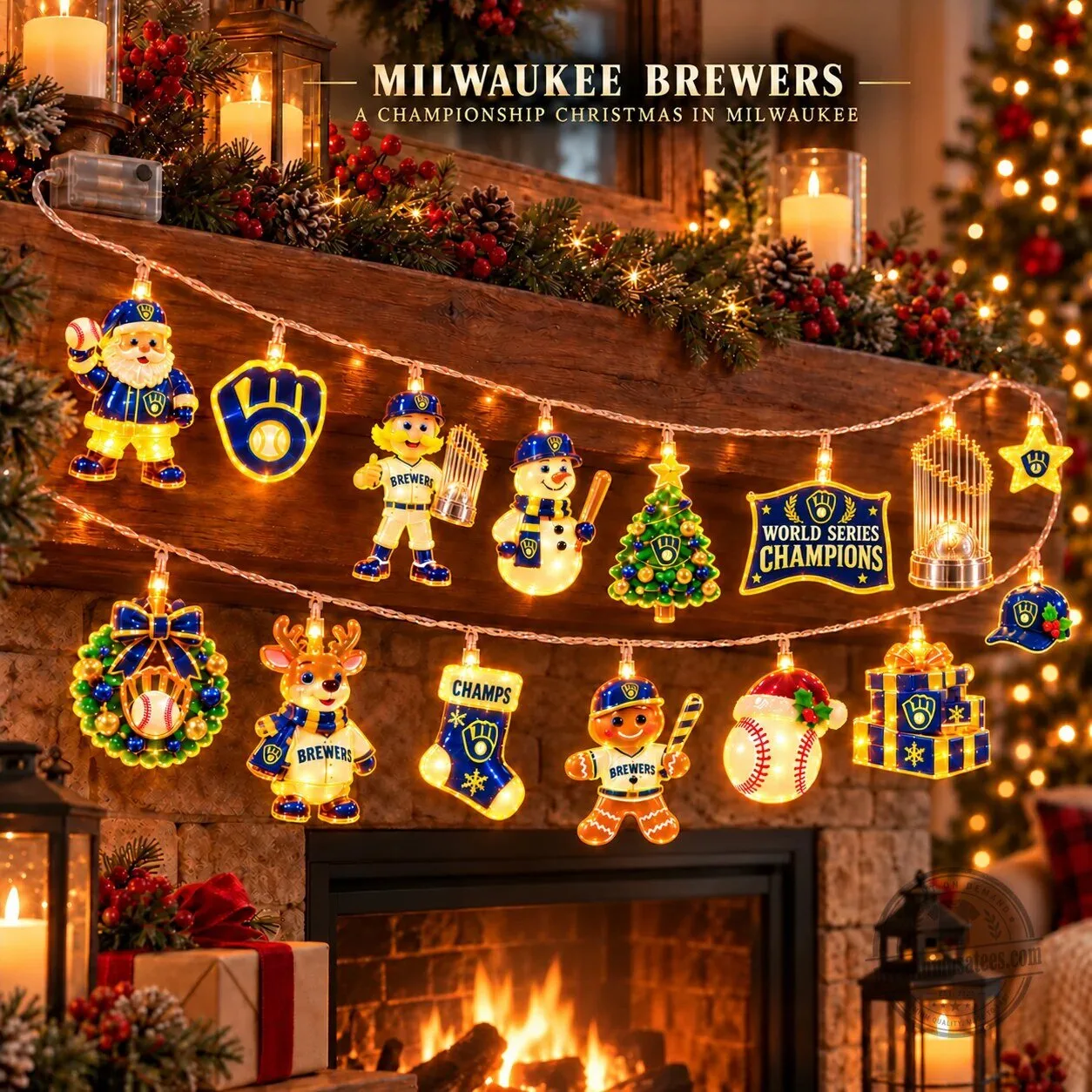 Milwaukee Brewers Christmas String Lights World Series Champions 1 Milwaukee Brewers Christmas String Lights World Series Champions