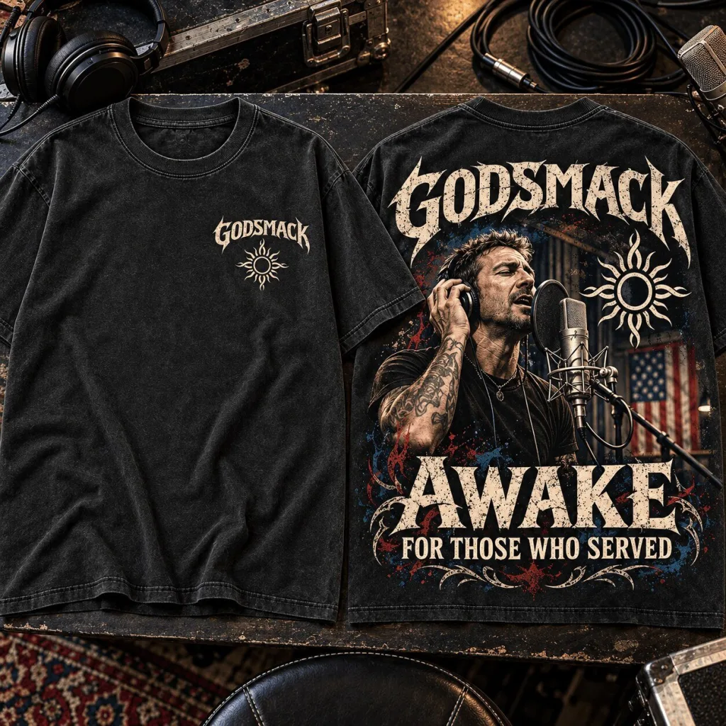 Godsmack Awake For Those Who Served Patriotic Band T-Shirt Godsmack Awake For Those Who Served Patriotic Band T-Shirt
