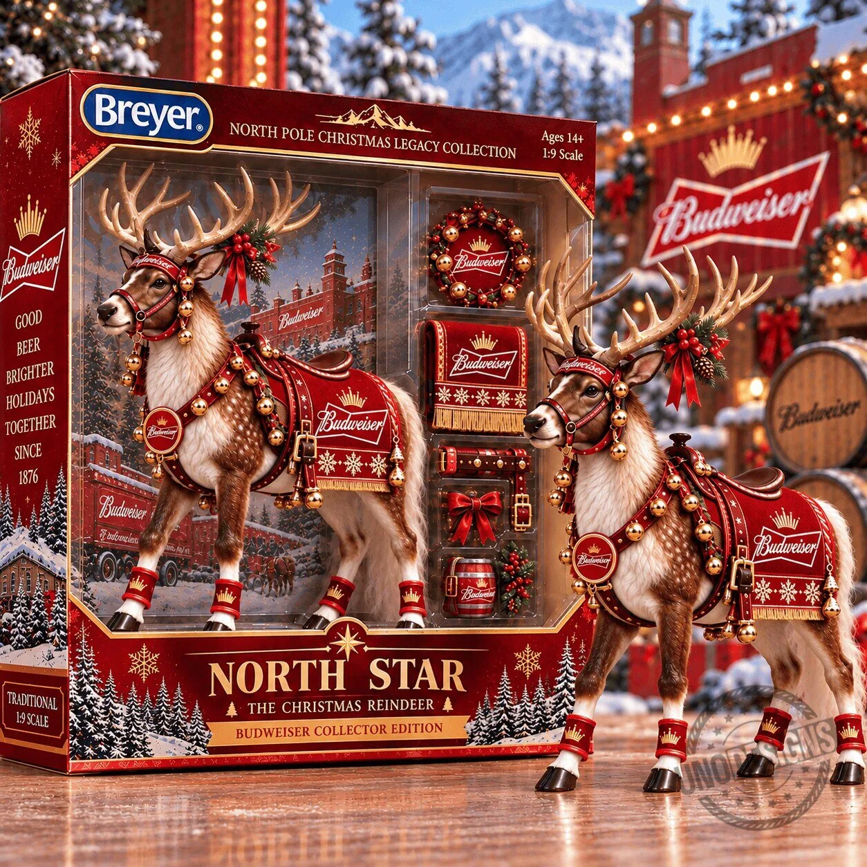 Budweiser North Star Christmas Reindeer Collector Edition Figurine 1 Budweiser North Star Christmas Reindeer Collector Edition Figurine