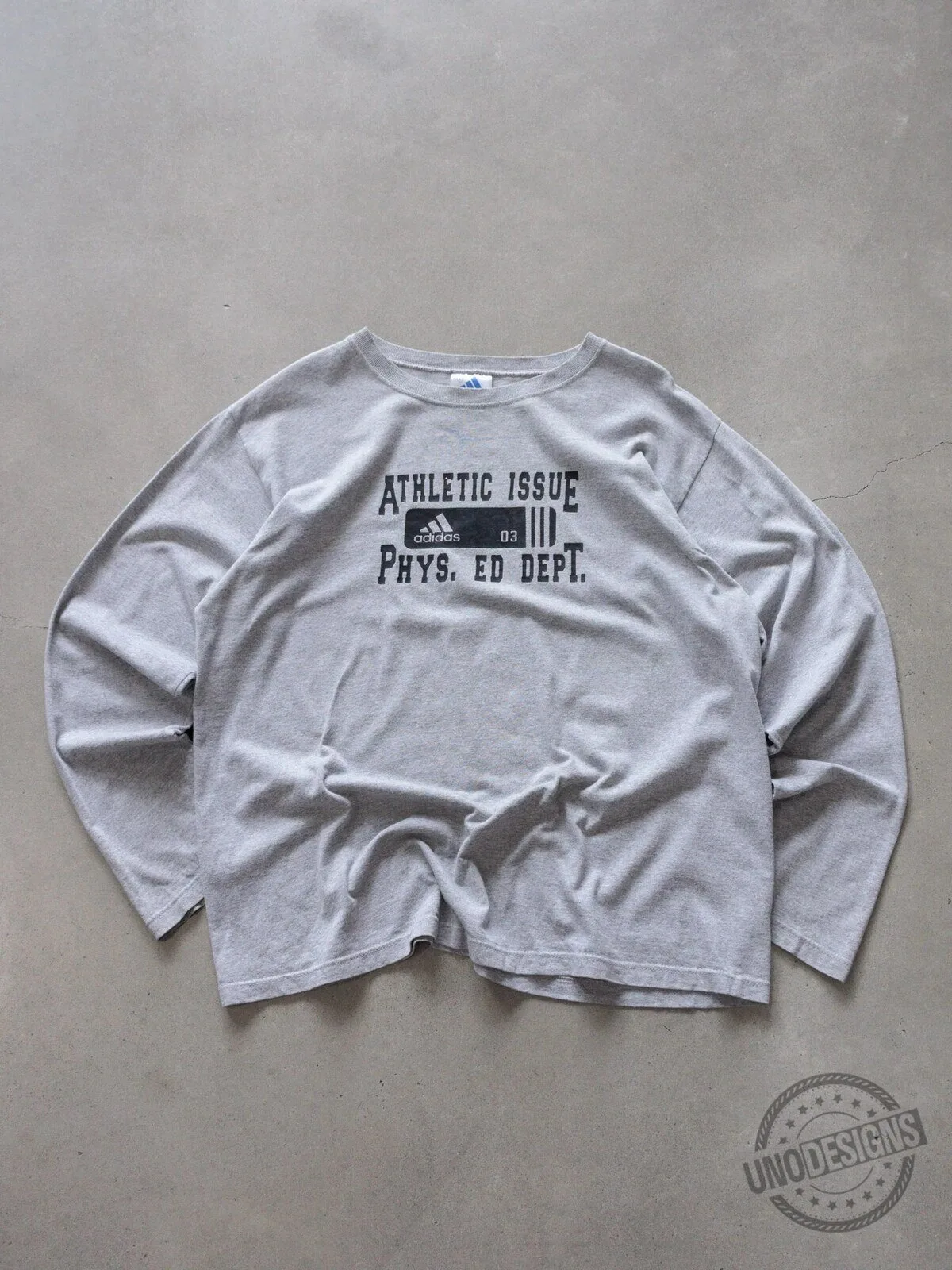 Adidas Athletic Issue Physical Education Department Gray Long Sleeve T-Shirt 4 Adidas Athletic Issue Physical Education Department Gray Long Sleeve T-Shirt