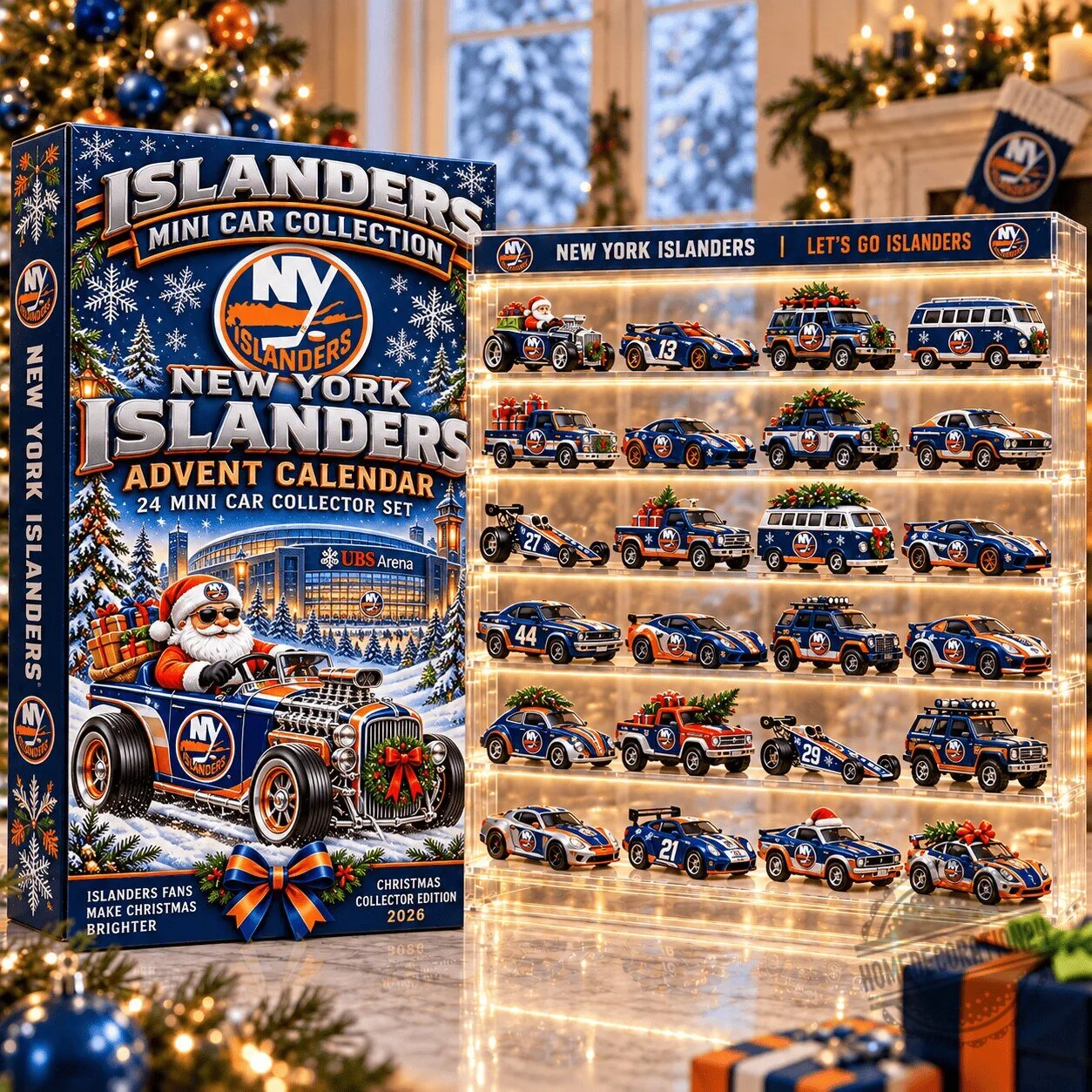 New York Islanders Christmas Mini Car Collection Advent Calendar Set 2D 1 New York Islanders Christmas Mini Car Collection Advent Calendar Set 2D