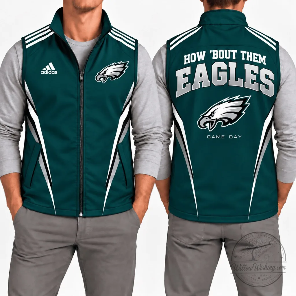 Philadelphia Eagles National Football League Game Day Athletic Zip Up Vest Philadelphia Eagles National Football League Game Day Athletic Zip Up Vest