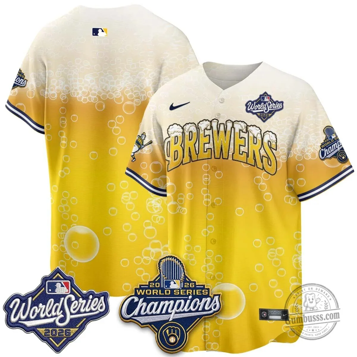 Milwaukee Brewers 2026 World Series Champions Beer Design Baseball Jersey 83 Milwaukee Brewers 2026 World Series Champions Beer Design Baseball Jersey