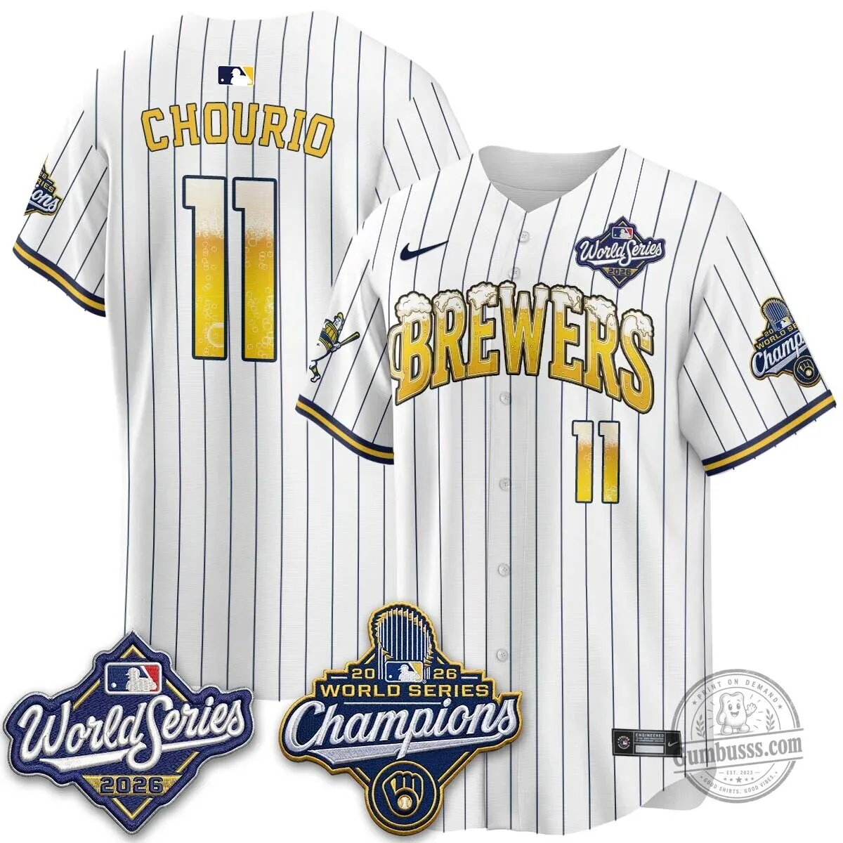 Milwaukee Brewers 2026 World Series Champions Beer Design Baseball Jersey 88 Milwaukee Brewers 2026 World Series Champions Beer Design Baseball Jersey