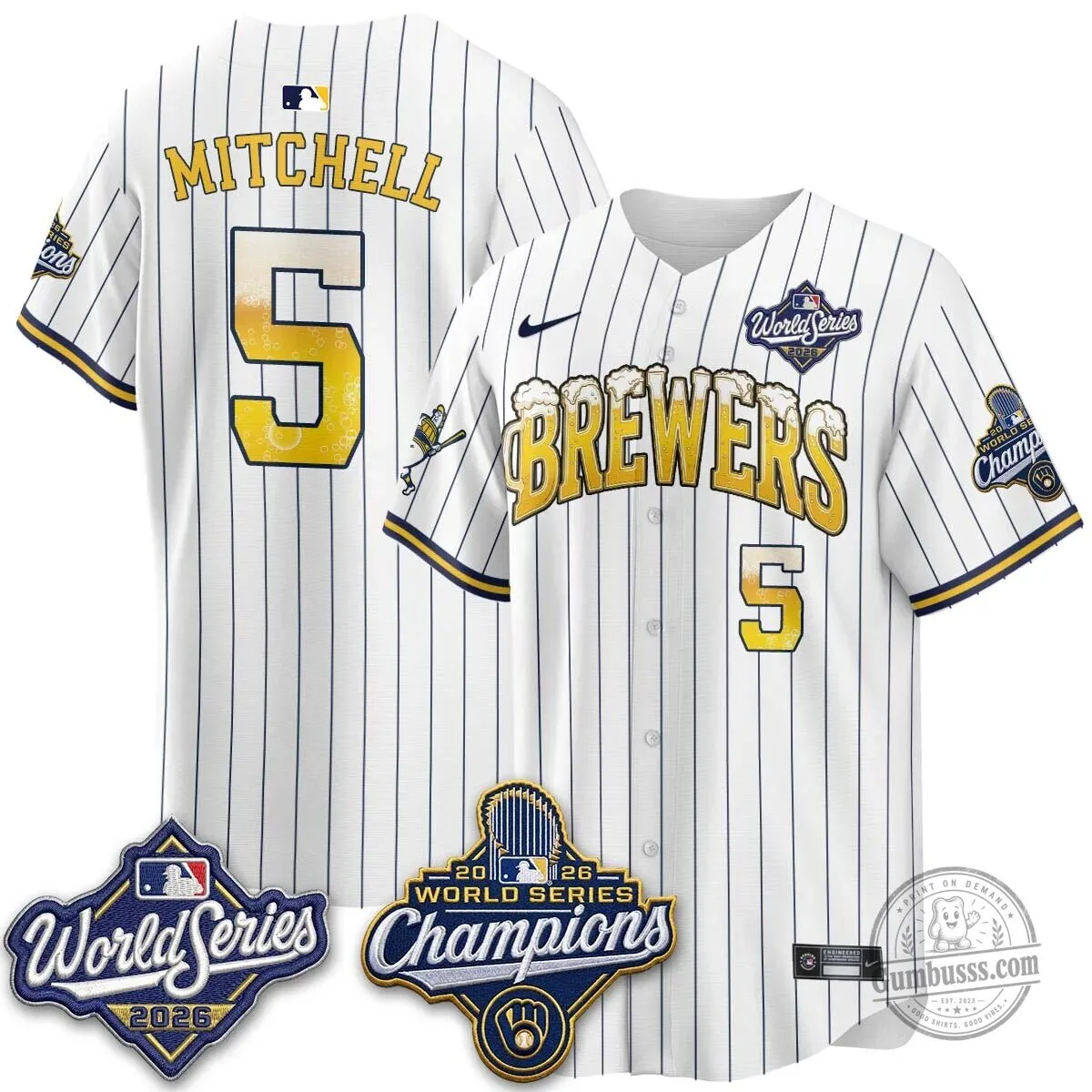 Milwaukee Brewers 2026 World Series Champions Beer Design Baseball Jersey 89 Milwaukee Brewers 2026 World Series Champions Beer Design Baseball Jersey