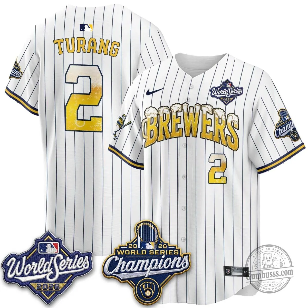 Milwaukee Brewers 2026 World Series Champions Beer Design Baseball Jersey 91 Milwaukee Brewers 2026 World Series Champions Beer Design Baseball Jersey
