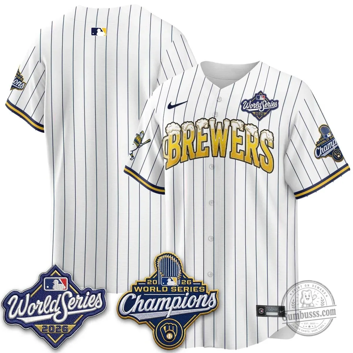 Milwaukee Brewers 2026 World Series Champions Beer Design Baseball Jersey 97 Milwaukee Brewers 2026 World Series Champions Beer Design Baseball Jersey