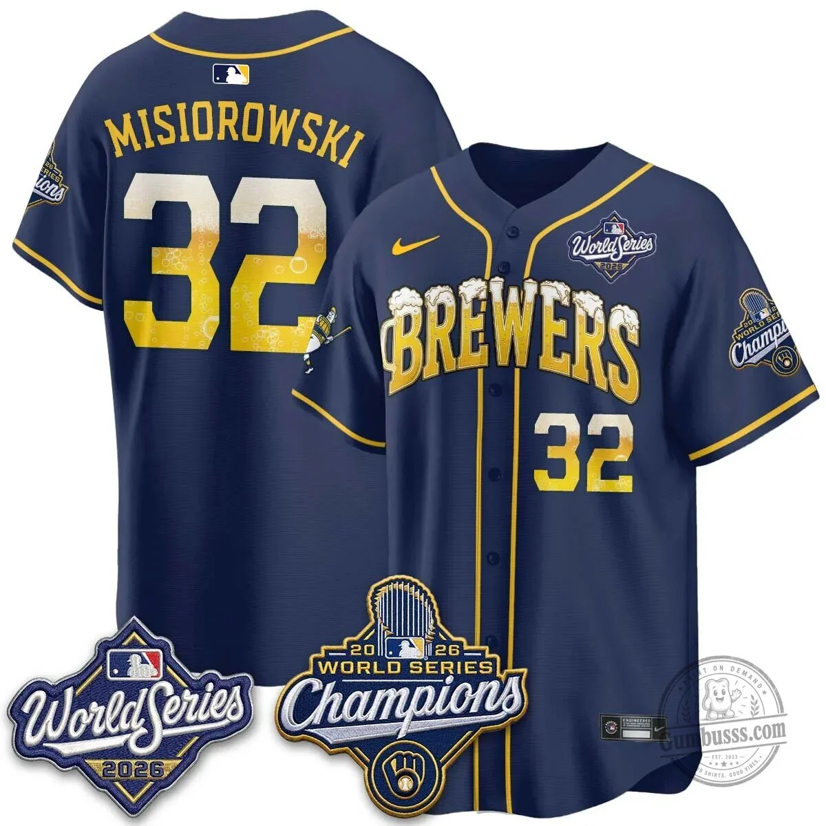 Milwaukee Brewers 2026 World Series Champions Beer Design Baseball Jersey 101 Milwaukee Brewers 2026 World Series Champions Beer Design Baseball Jersey