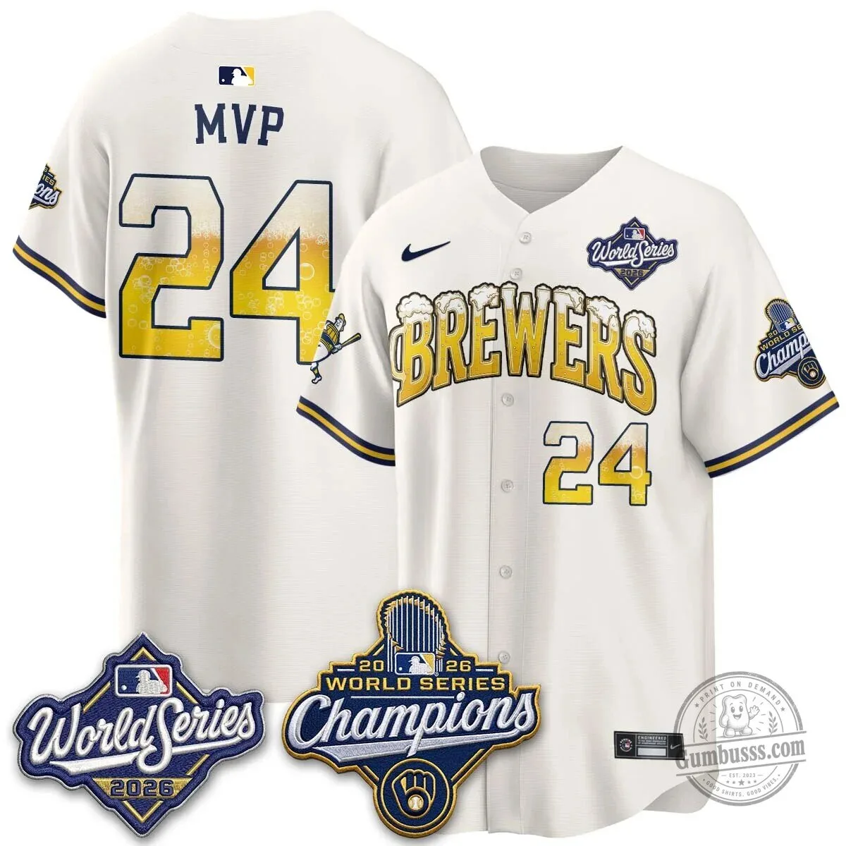 Milwaukee Brewers 2026 World Series Champions Beer Design Baseball Jersey 112 Milwaukee Brewers 2026 World Series Champions Beer Design Baseball Jersey