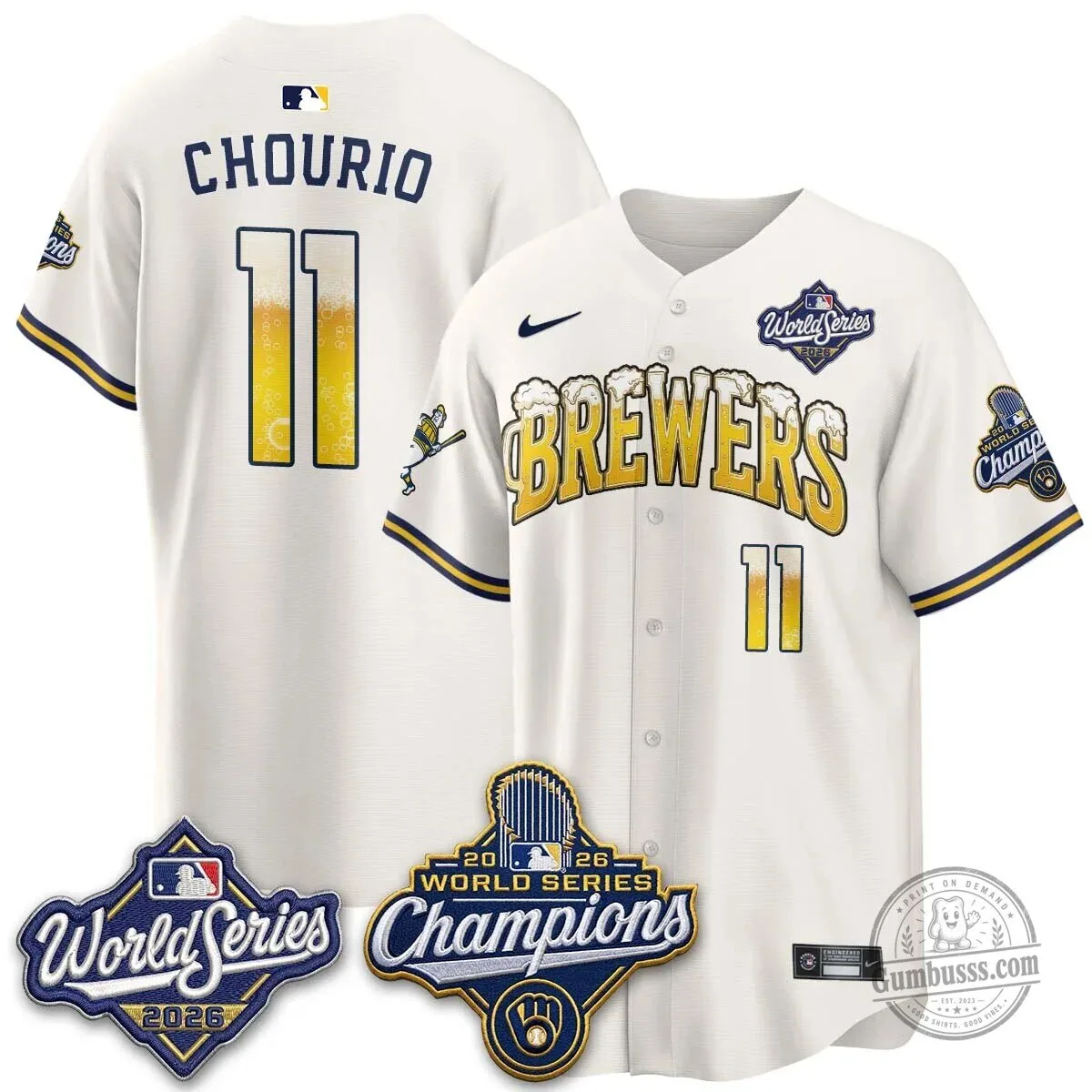 Milwaukee Brewers 2026 World Series Champions Beer Design Baseball Jersey 116 Milwaukee Brewers 2026 World Series Champions Beer Design Baseball Jersey