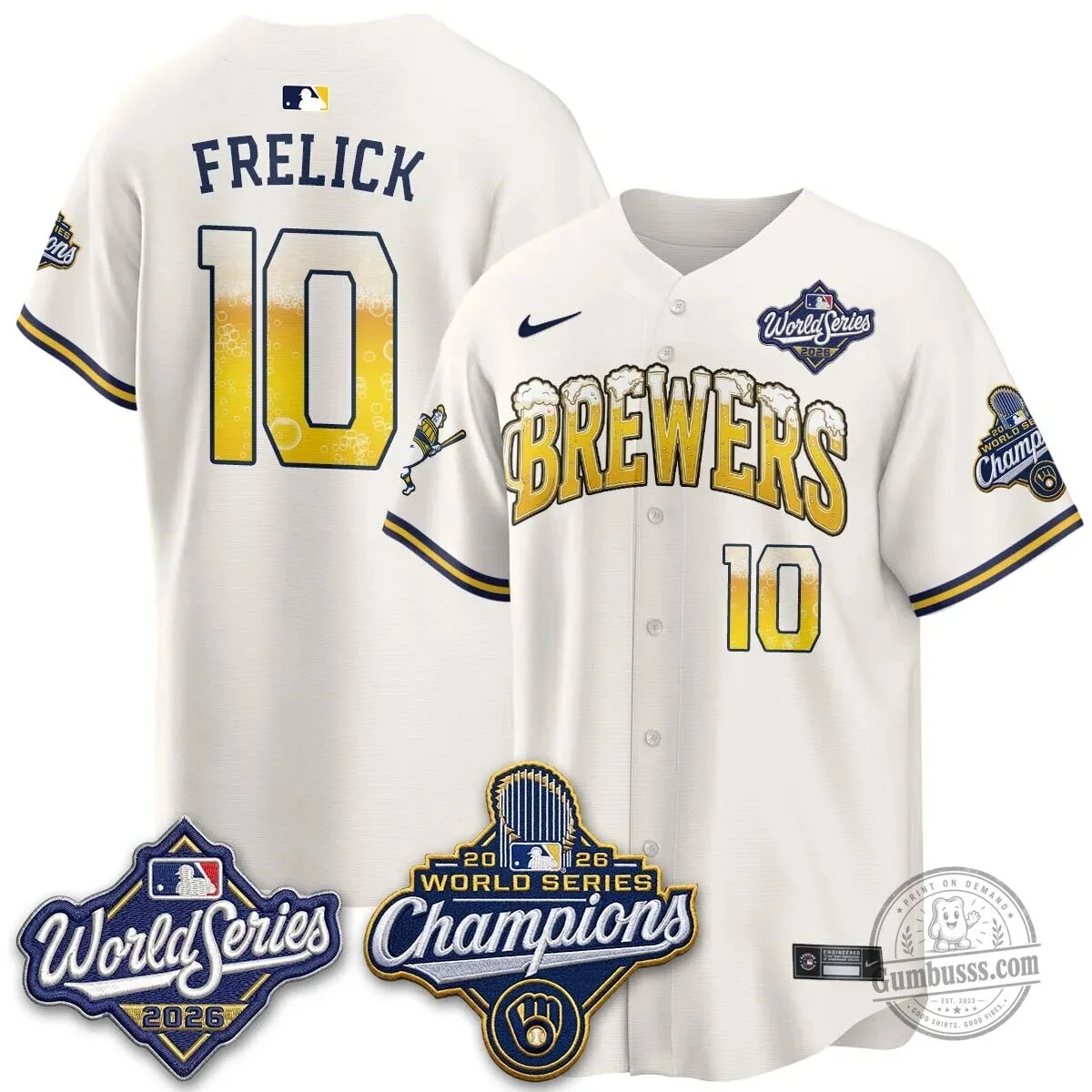 Milwaukee Brewers 2026 World Series Champions Beer Design Baseball Jersey 123 Milwaukee Brewers 2026 World Series Champions Beer Design Baseball Jersey