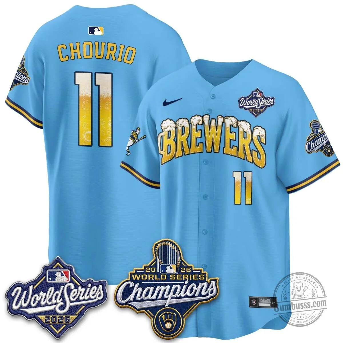Milwaukee Brewers 2026 World Series Champions Beer Design Baseball Jersey 130 Milwaukee Brewers 2026 World Series Champions Beer Design Baseball Jersey