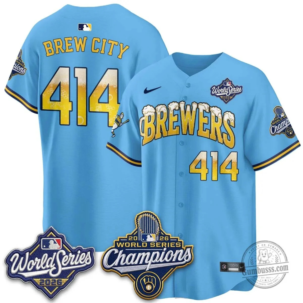 Milwaukee Brewers 2026 World Series Champions Beer Design Baseball Jersey 134 Milwaukee Brewers 2026 World Series Champions Beer Design Baseball Jersey