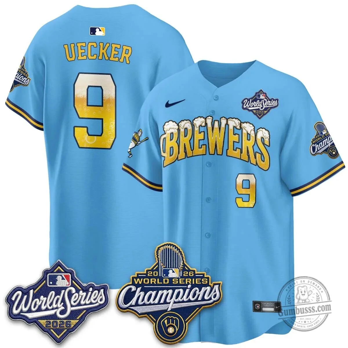 Milwaukee Brewers 2026 World Series Champions Beer Design Baseball Jersey 135 Milwaukee Brewers 2026 World Series Champions Beer Design Baseball Jersey