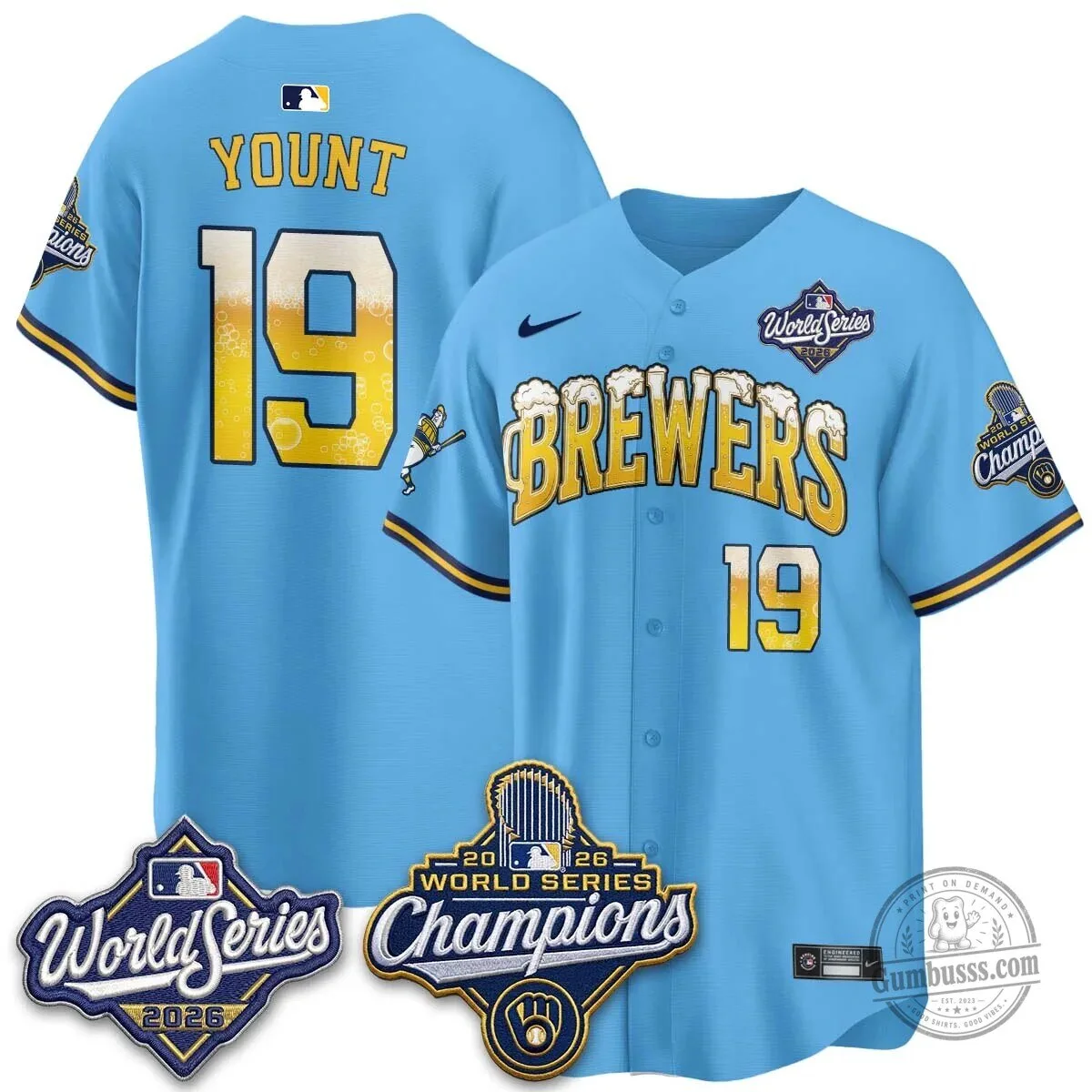 Milwaukee Brewers 2026 World Series Champions Beer Design Baseball Jersey 138 Milwaukee Brewers 2026 World Series Champions Beer Design Baseball Jersey