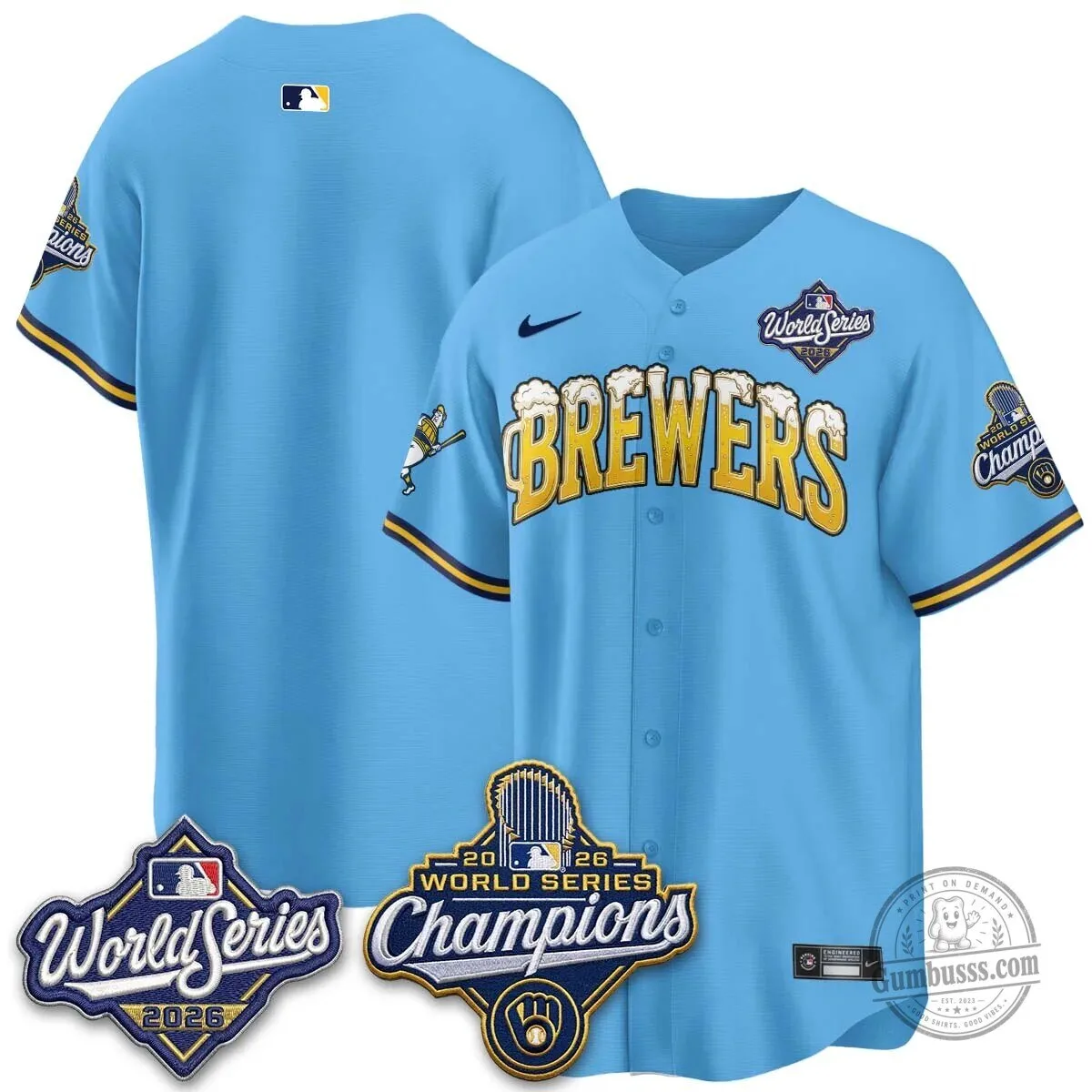 Milwaukee Brewers 2026 World Series Champions Beer Design Baseball Jersey 139 Milwaukee Brewers 2026 World Series Champions Beer Design Baseball Jersey
