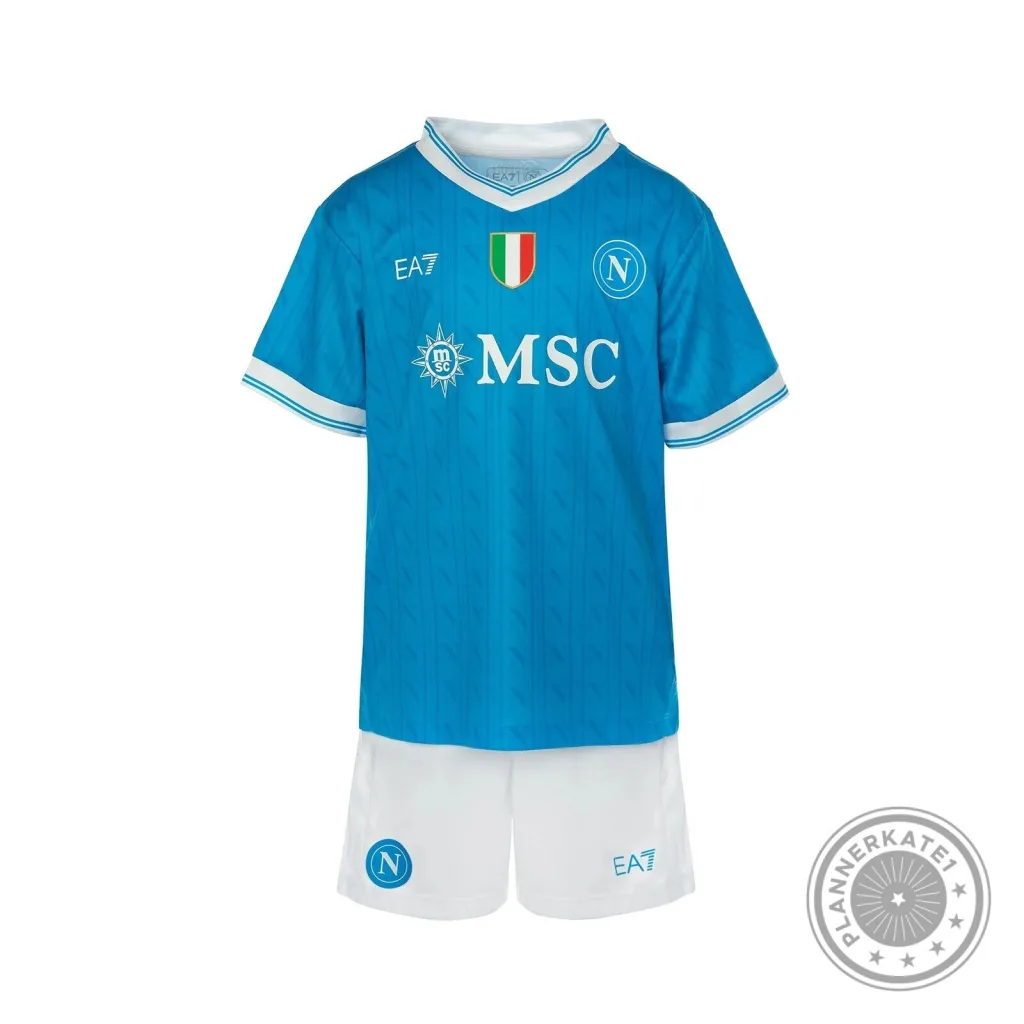 Napoli Home Kit 2025-2026 Season Kids Football Jersey Napoli Home Kit 2025-2026 Season Kids Football Jersey
