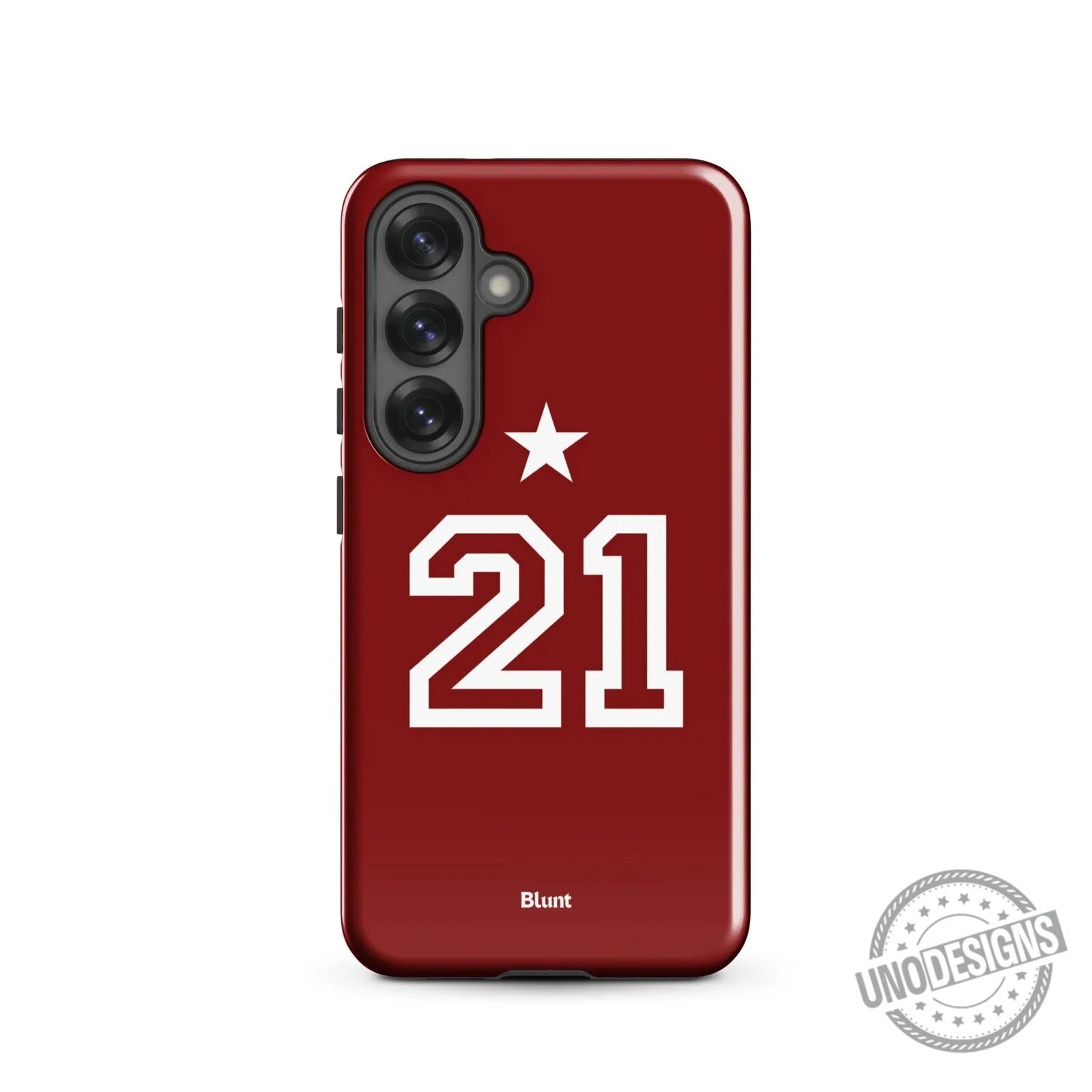 All Star Number 21 White Text on Maroon Phone Case