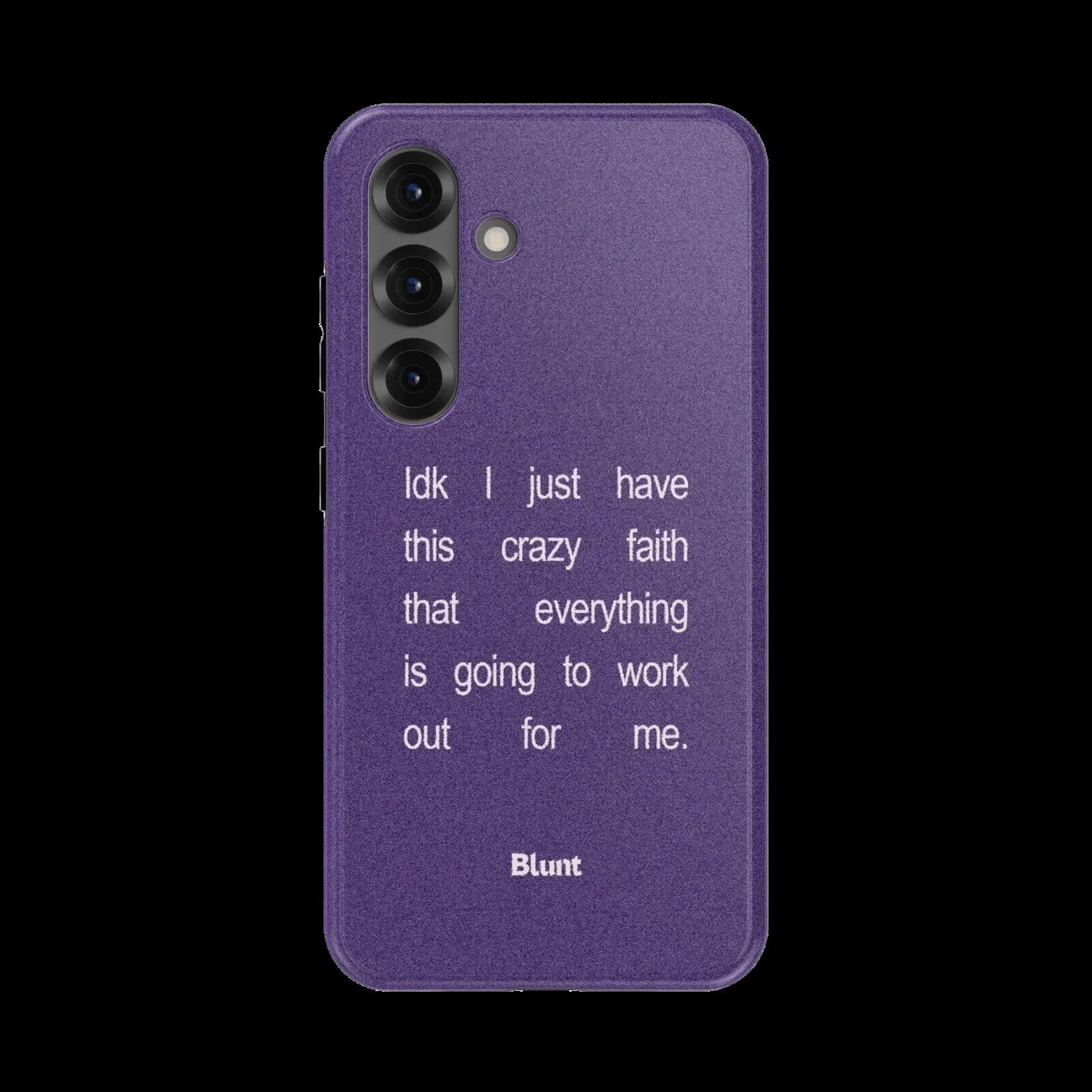 Inspirational Quote Everything Will Work Out Purple Phone Case