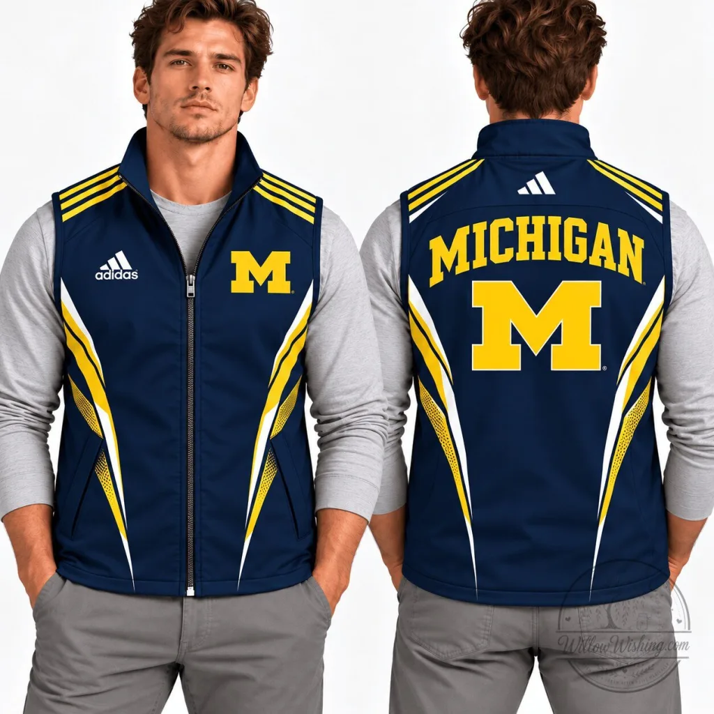 Michigan Wolverines NCAA Elite Velocity Full-Zip Sleeveless Vest Jacket Michigan Wolverines NCAA Elite Velocity Full-Zip Sleeveless Vest Jacket