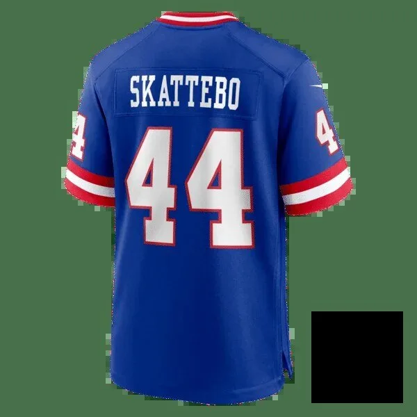 New York Giants Cam Skattebo Royal Blue American Football Jersey 17 New York Giants Cam Skattebo Royal Blue American Football Jersey