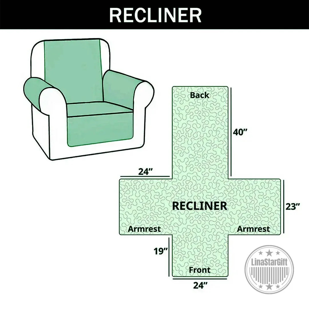 Christmas Holiday Camper Van Quilted Recliner Sofa Cover 11 Christmas Holiday Camper Van Quilted Recliner Sofa Cover