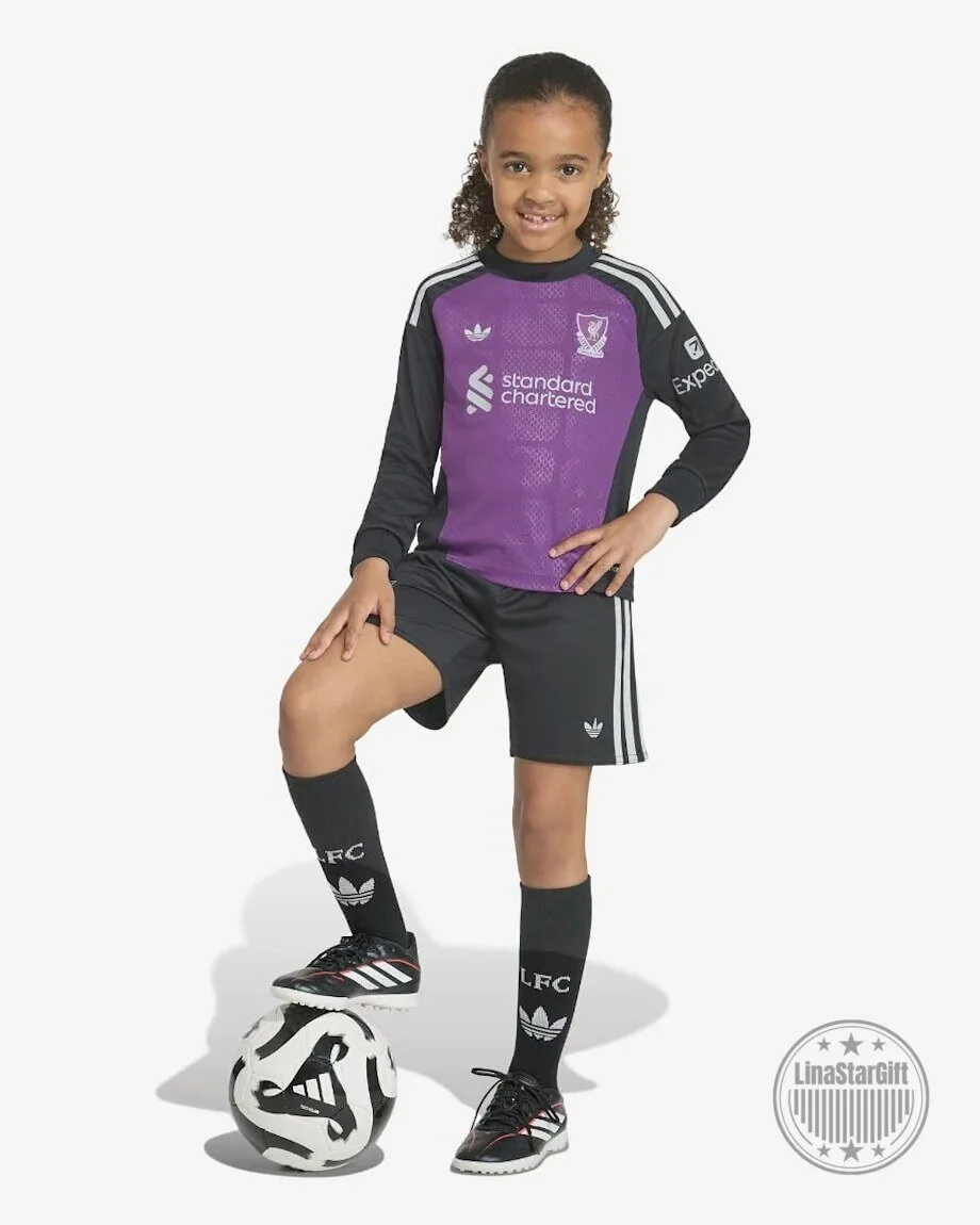 Liverpool FC Away Goalkeeper Kids Football Jersey Kit with Shorts and Socks