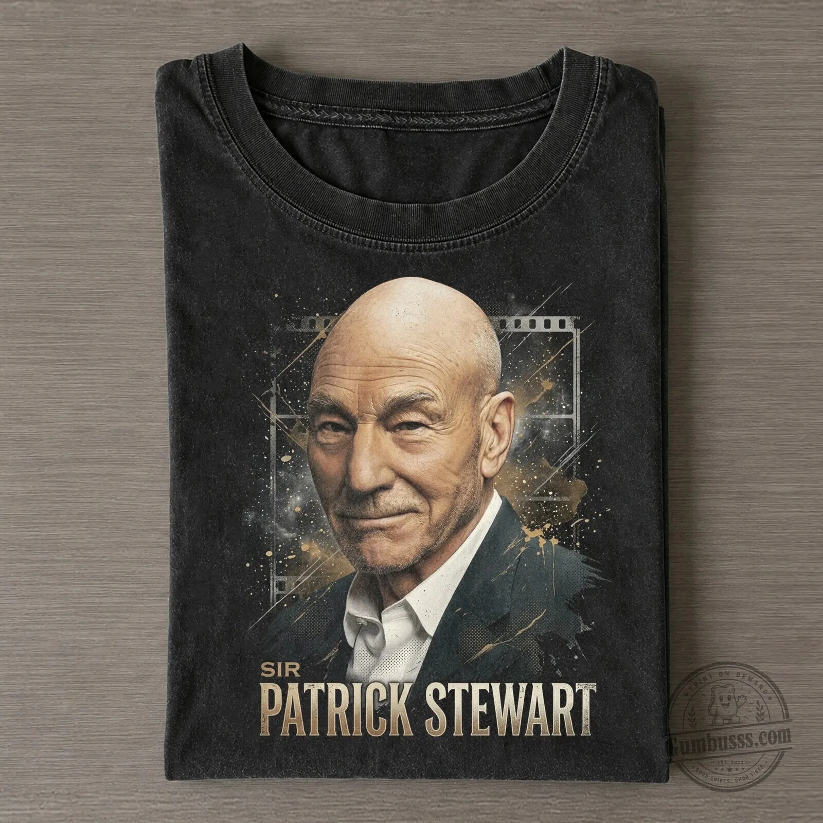 Sir Patrick Stewart Legend Actor Portrait Graphic T-Shirt