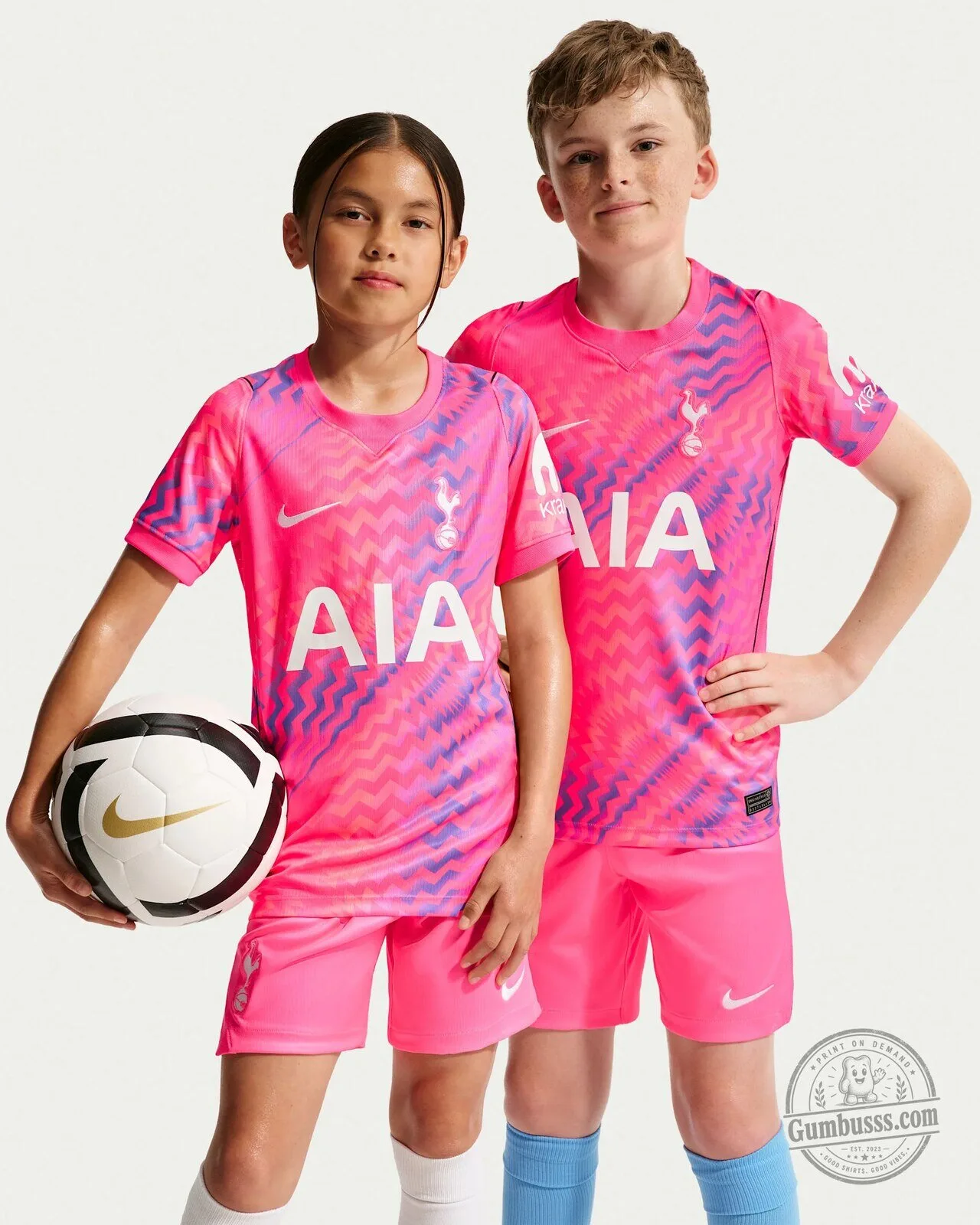 Tottenham Hotspur Goalkeeper Kids Kit Pink Soccer Jersey