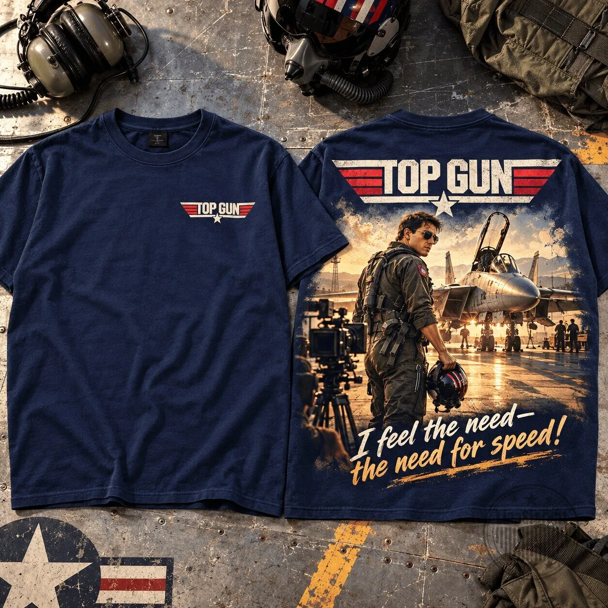 Fighter Jet T-Shirt Inspired by Top Gun Maverick and Need for Speed Movie
