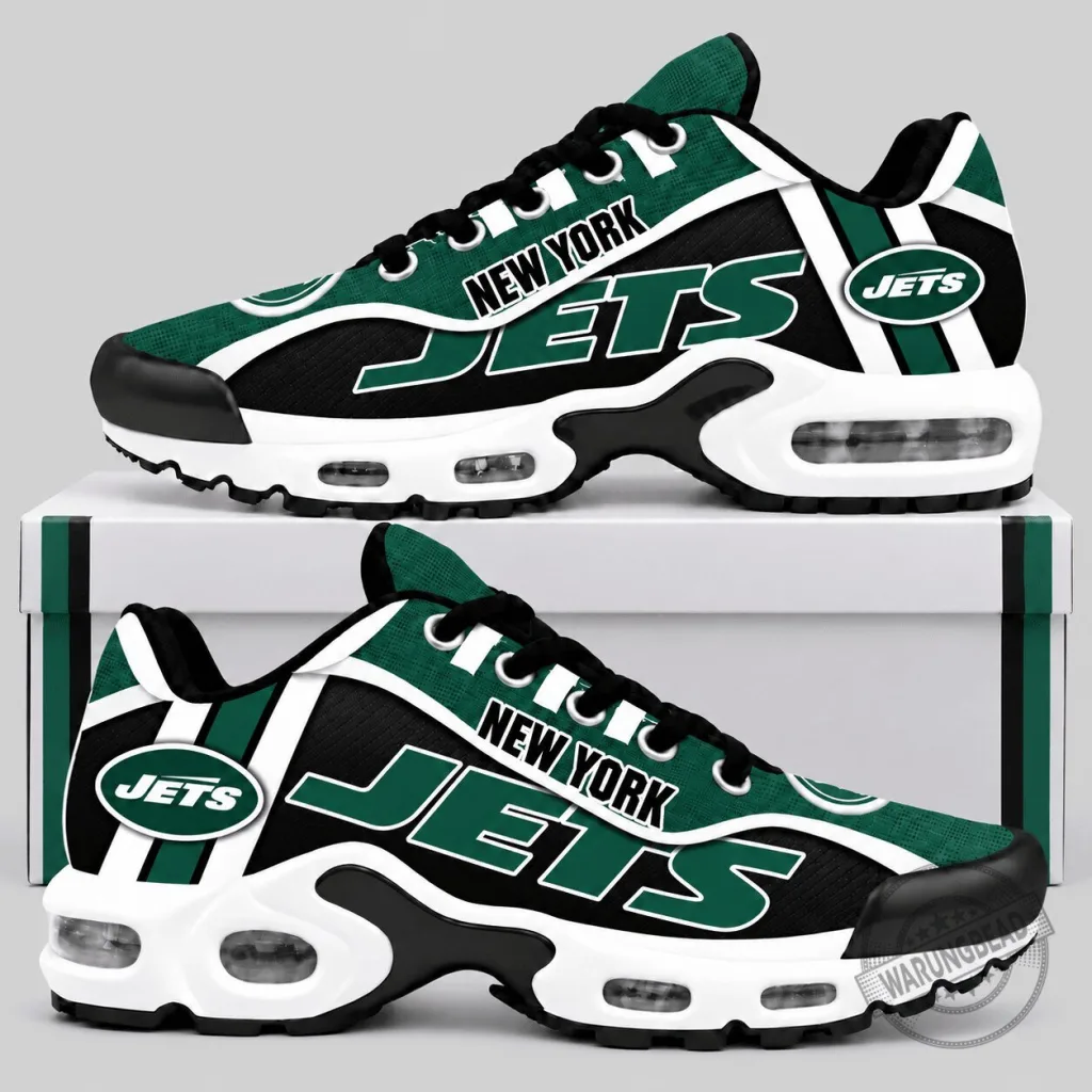 New York Jets NFL Bold Wordmark Air Cushion Running Shoes New York Jets NFL Bold Wordmark Air Cushion Running Shoes