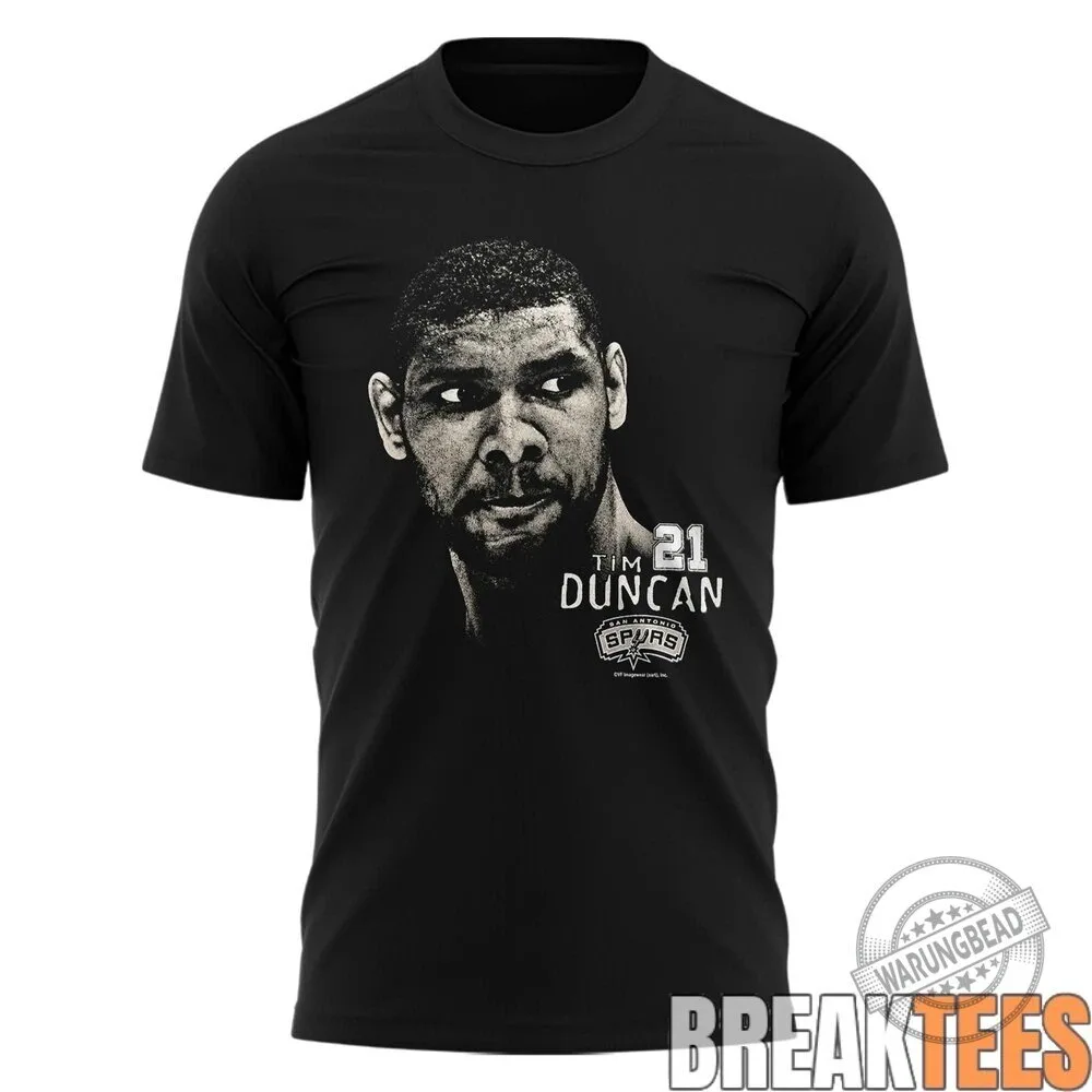 Tim Duncan San Antonio Spurs NBA Basketball Player T-Shirt 5 Tim Duncan San Antonio Spurs NBA Basketball Player T-Shirt