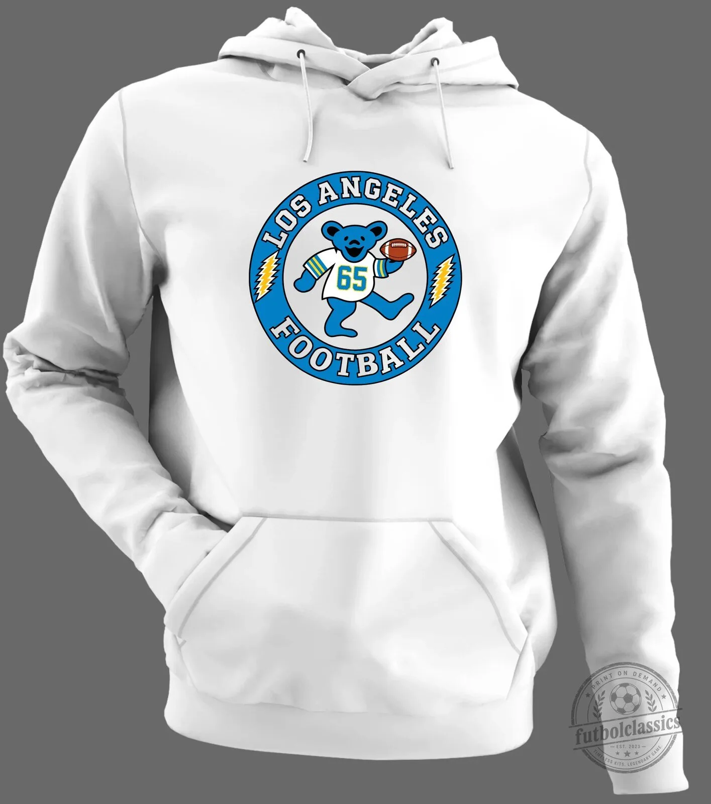 Los Angeles Football Dancing Bear Grateful Dead Inspired Hoodie 19 Los Angeles Football Dancing Bear Grateful Dead Inspired Hoodie