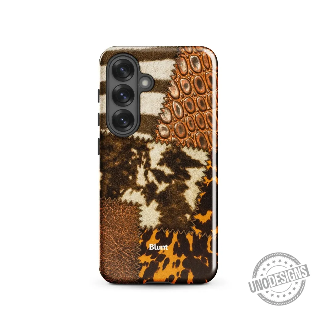 Bronze Hide Patchwork Pattern Samsung Galaxy Phone Case Bronze Hide Patchwork Pattern Samsung Galaxy Phone Case