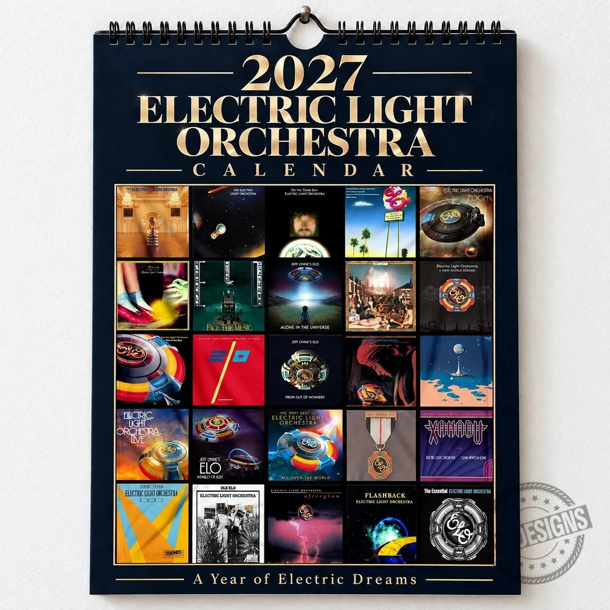 Electric Light Orchestra 2027 Wall Calendar - Vintage Classic Rock Music Gift 2D 16 Electric Light Orchestra 2027 Wall Calendar - Vintage Classic Rock Music Gift 2D