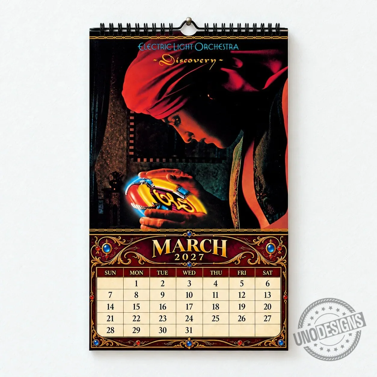 Electric Light Orchestra 2027 Wall Calendar - Vintage Classic Rock Music Gift 2D 19 Electric Light Orchestra 2027 Wall Calendar - Vintage Classic Rock Music Gift 2D