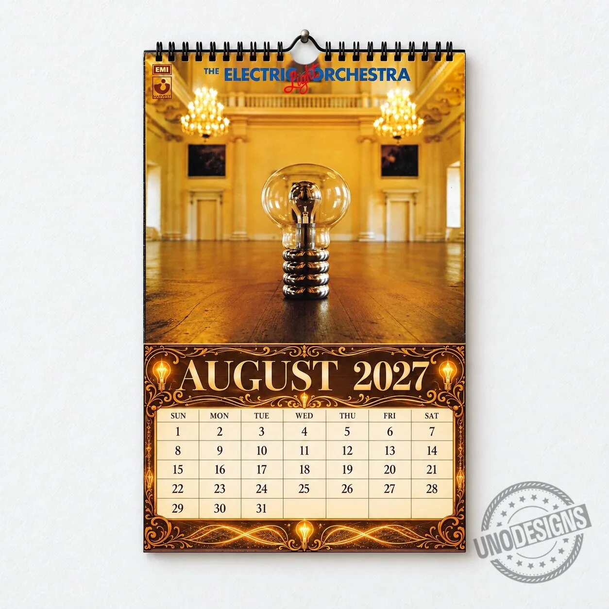 Electric Light Orchestra 2027 Wall Calendar - Vintage Classic Rock Music Gift 2D 24 Electric Light Orchestra 2027 Wall Calendar - Vintage Classic Rock Music Gift 2D