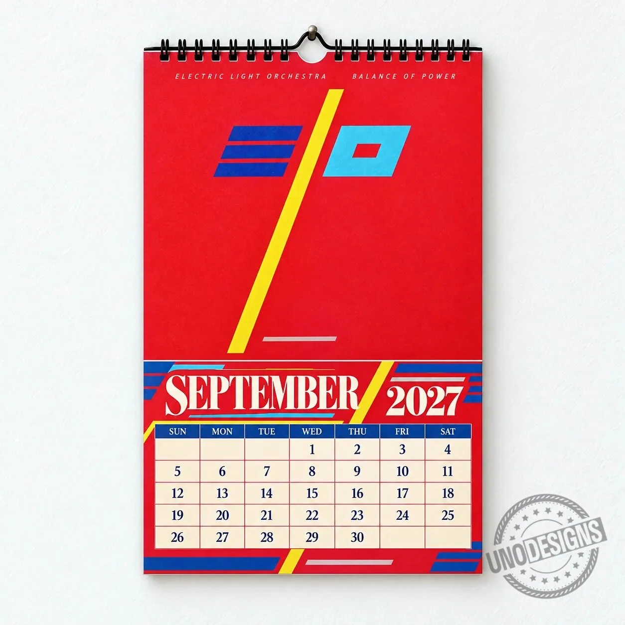 Electric Light Orchestra 2027 Wall Calendar - Vintage Classic Rock Music Gift 2D 25 Electric Light Orchestra 2027 Wall Calendar - Vintage Classic Rock Music Gift 2D