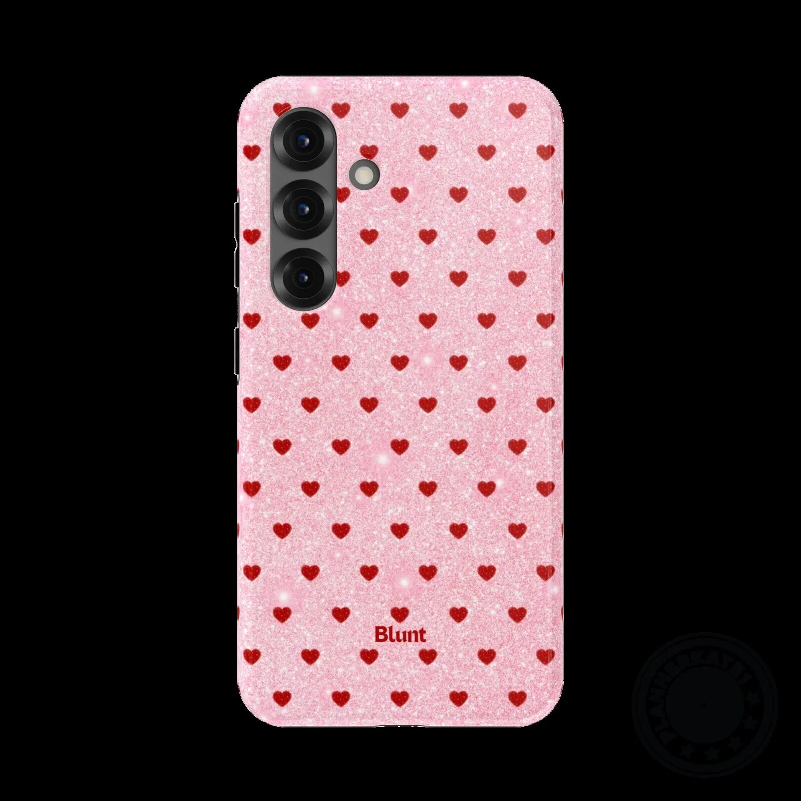 Sweetheart Glitter Hearts Pattern Pink Samsung Galaxy Phone Case 1 Sweetheart Glitter Hearts Pattern Pink Samsung Galaxy Phone Case
