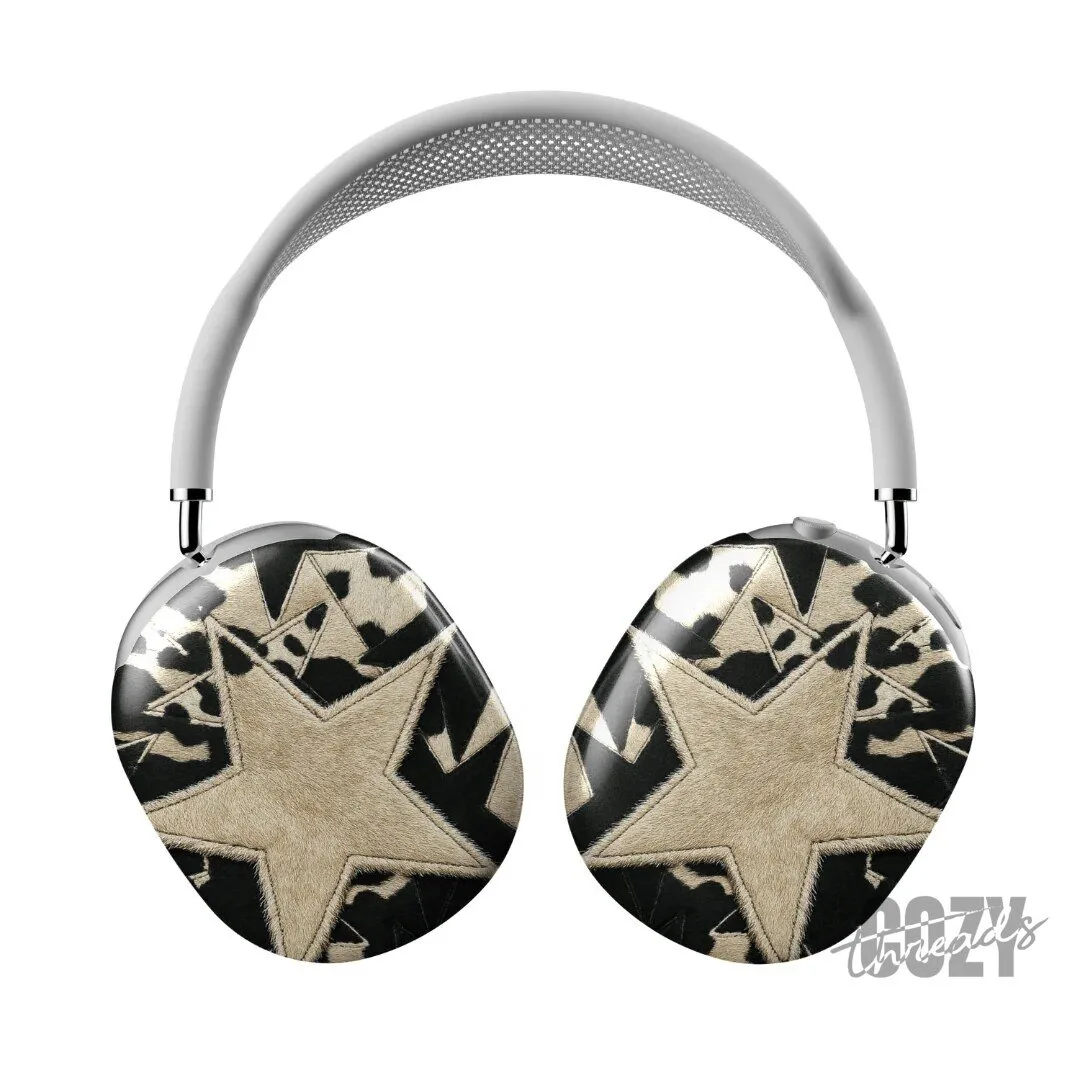 Billie Eilish AirPod Max Headphones Case with Faux Fur Star Design